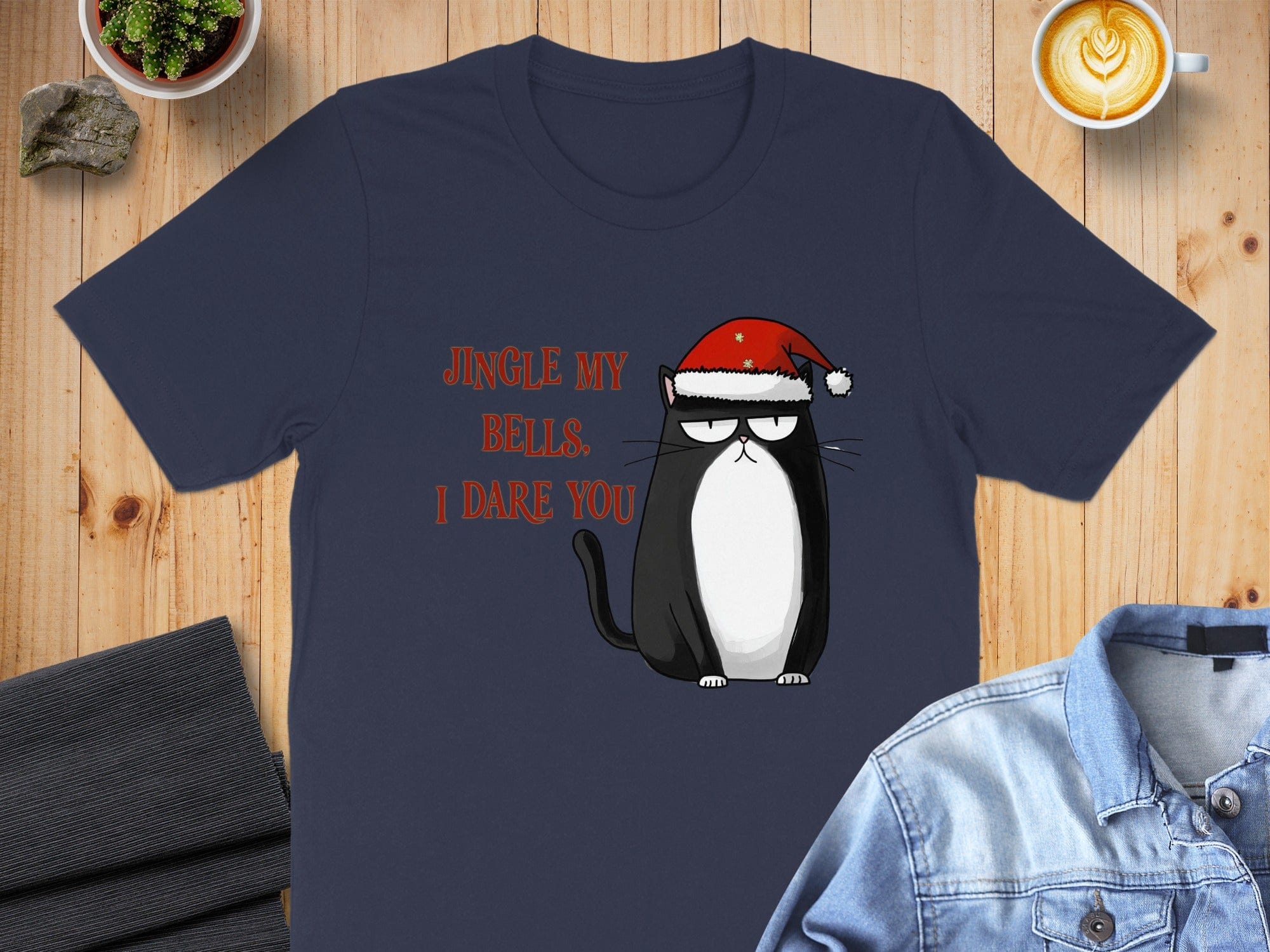 Jingle My Bells I Dare You Funny Cat Tshirt