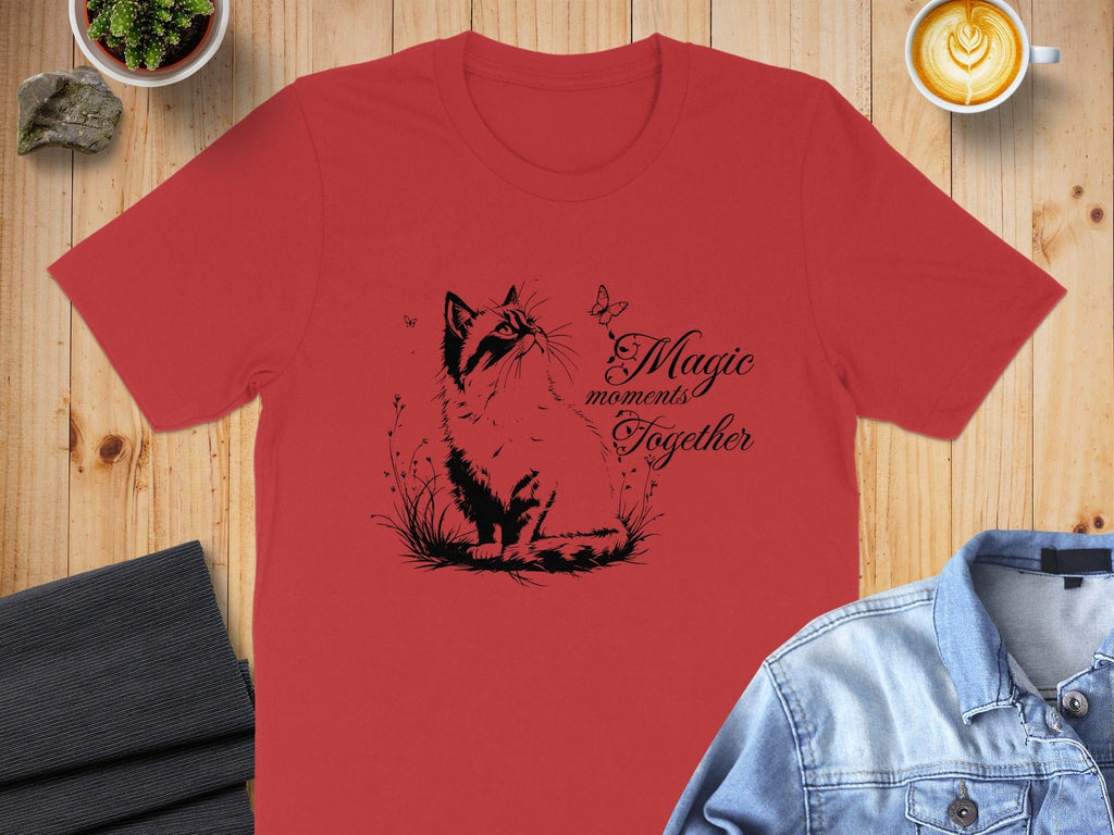 Magic Moments Together Cat Graphic T-Shirt