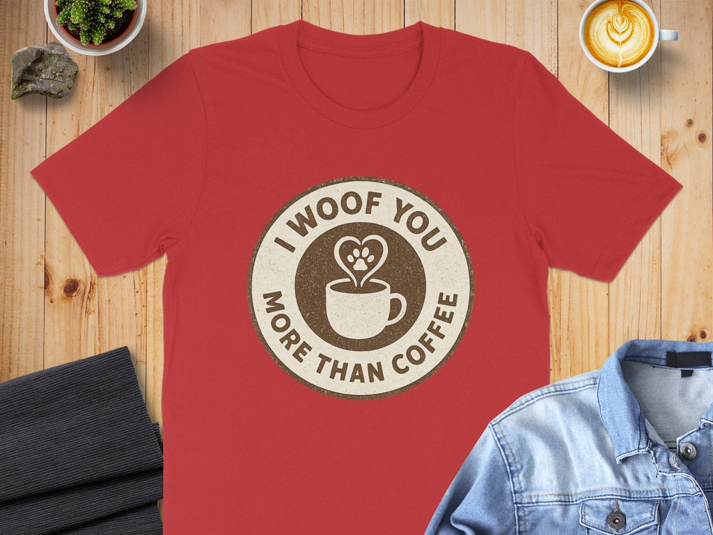 I Woof You More Than Coffee Graphic T-shirt