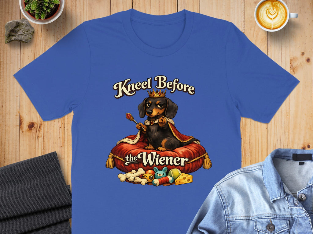 Kneel Before the Wiener Funny Dachshund Graphic Tee