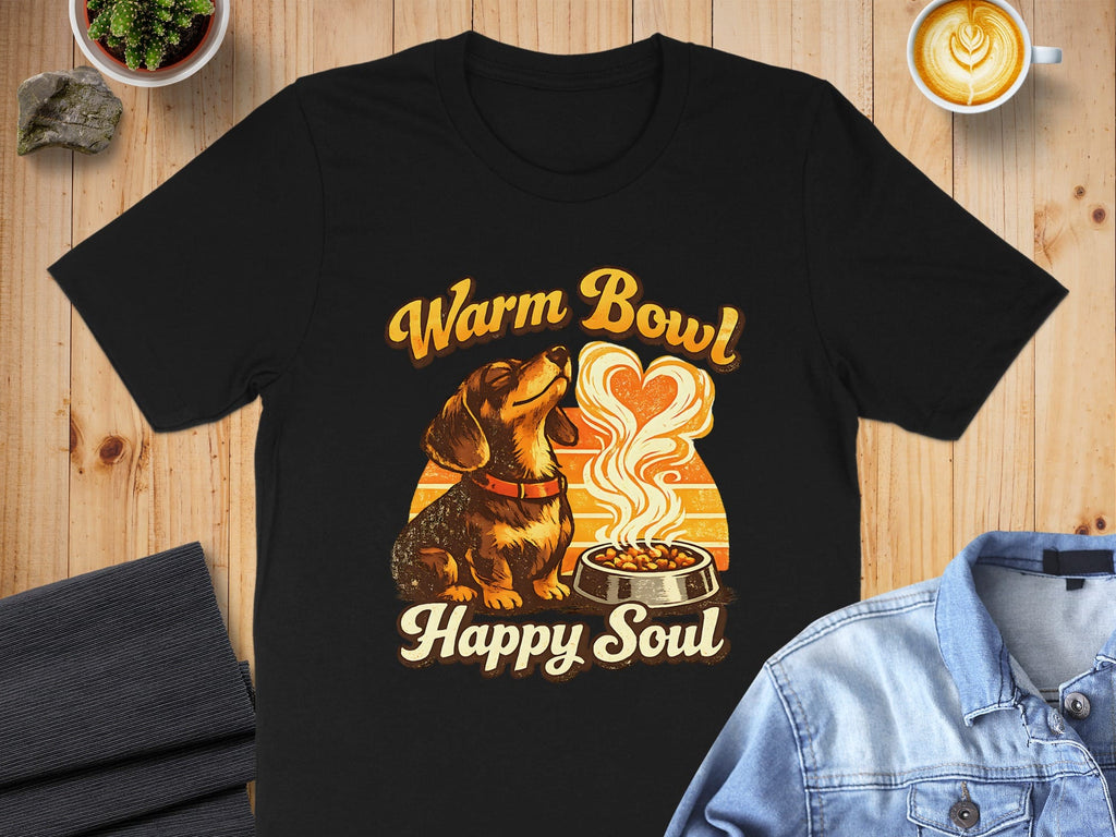 Warm Bowl Happy Soul Dog Lover Graphic T-Shirt