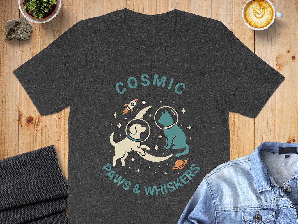 Cosmic Paws & Whiskers Graphic T-shirt