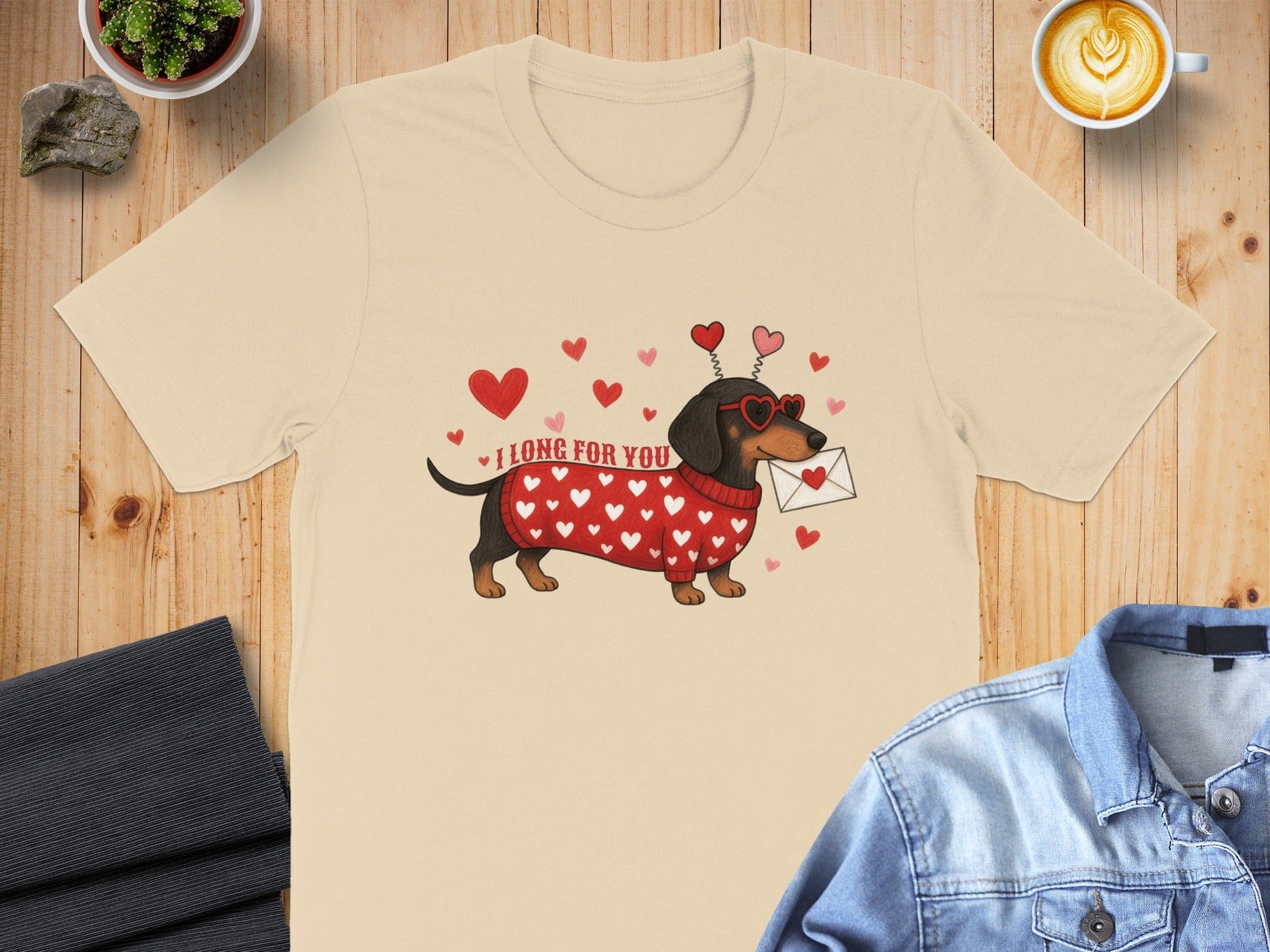 Dachshund I Long For You Valentine's Day Shirt