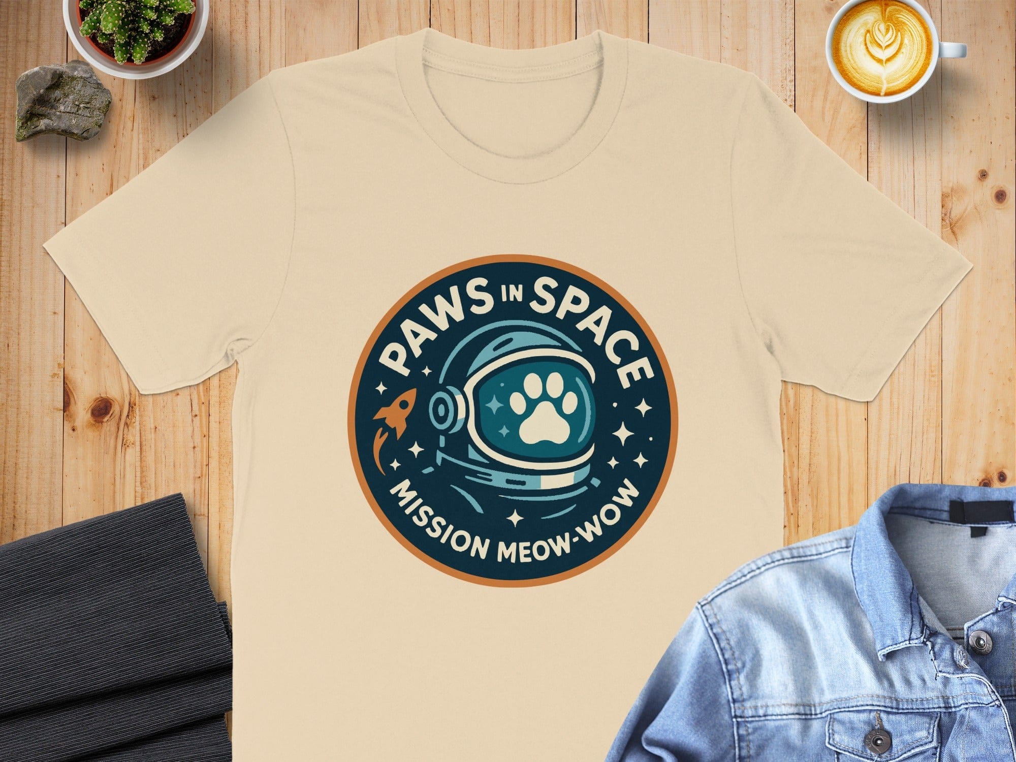 Paws in Space Mission Meow-Wow Graphic Tee product