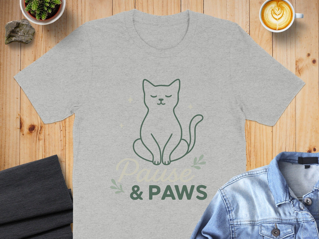 Pause and Paws Cat Graphic Tee