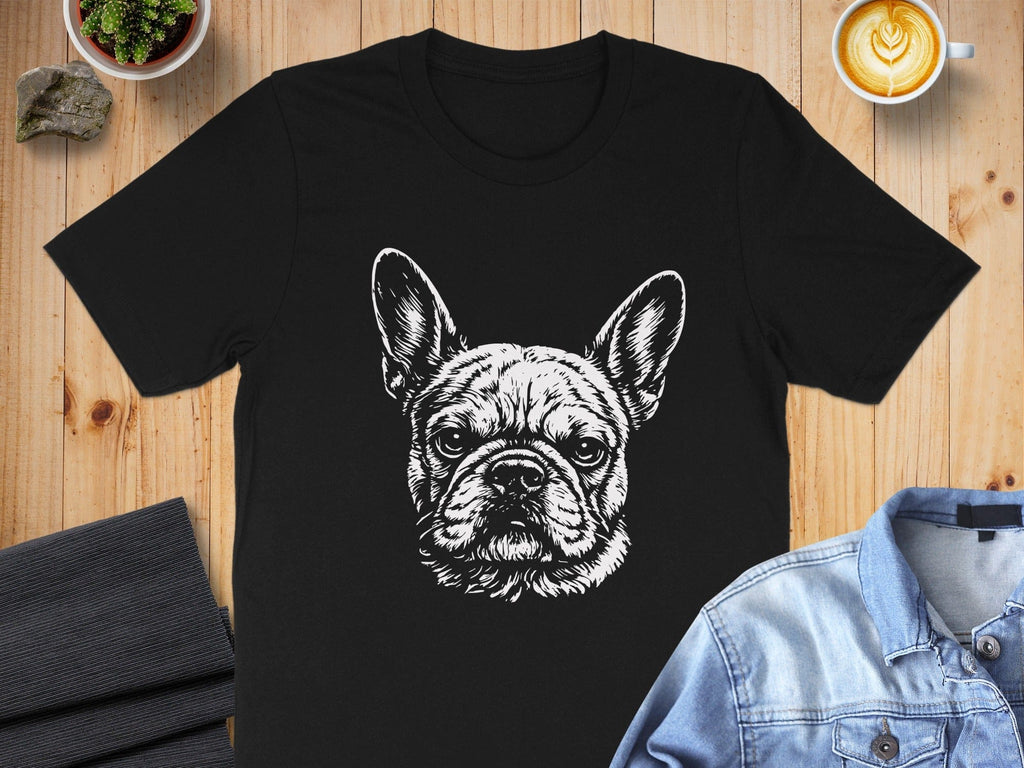French Bulldog Face Print T-shirt Dog Lover Apparel