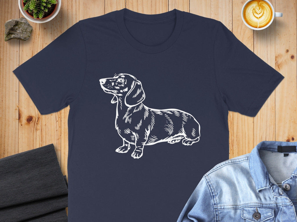 Dachshund Dog Illustration Graphic Tee Shirt Product
