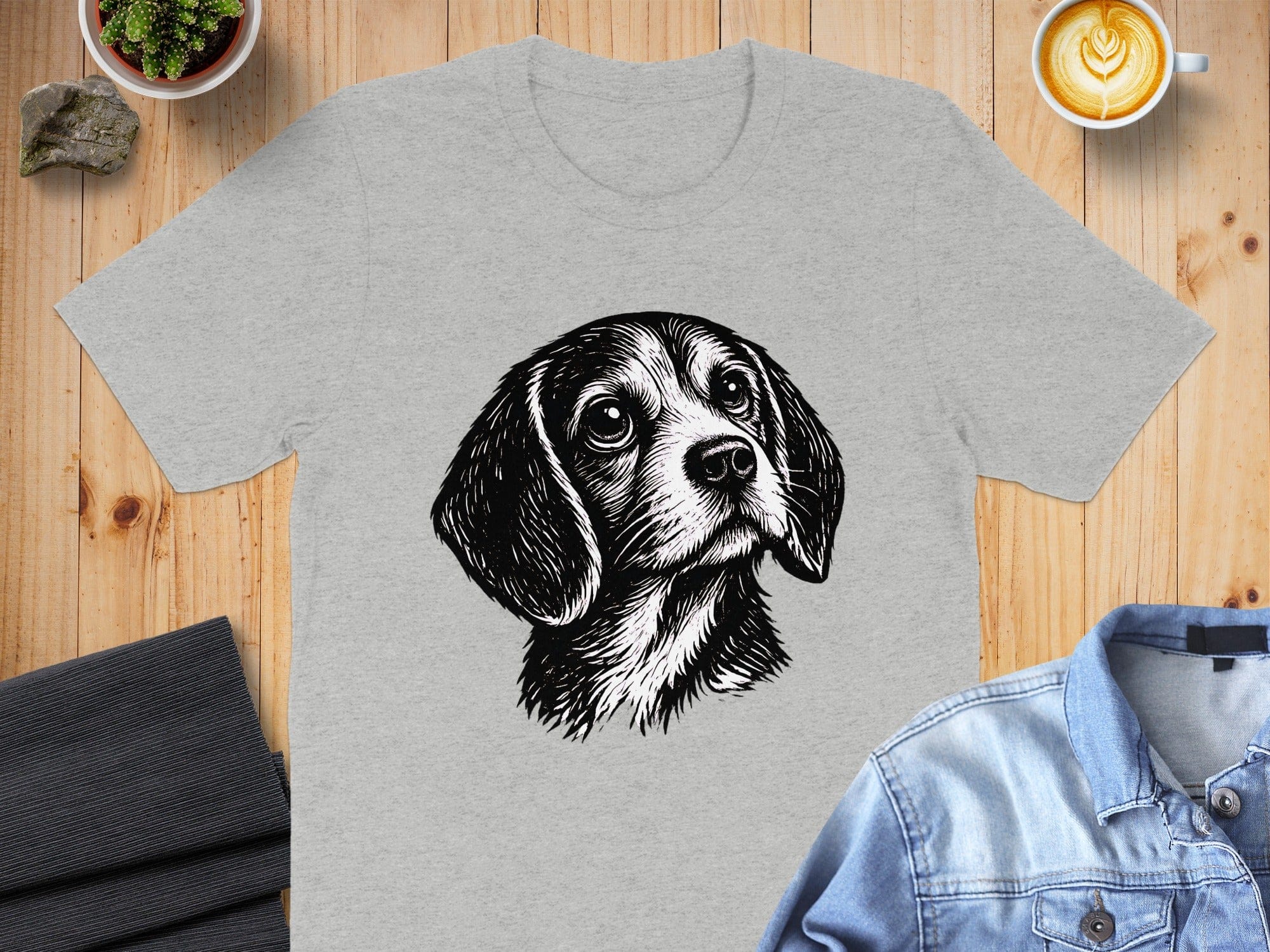 Cute Sad Puppy Dog Sketch Graphic T-Shirt Design