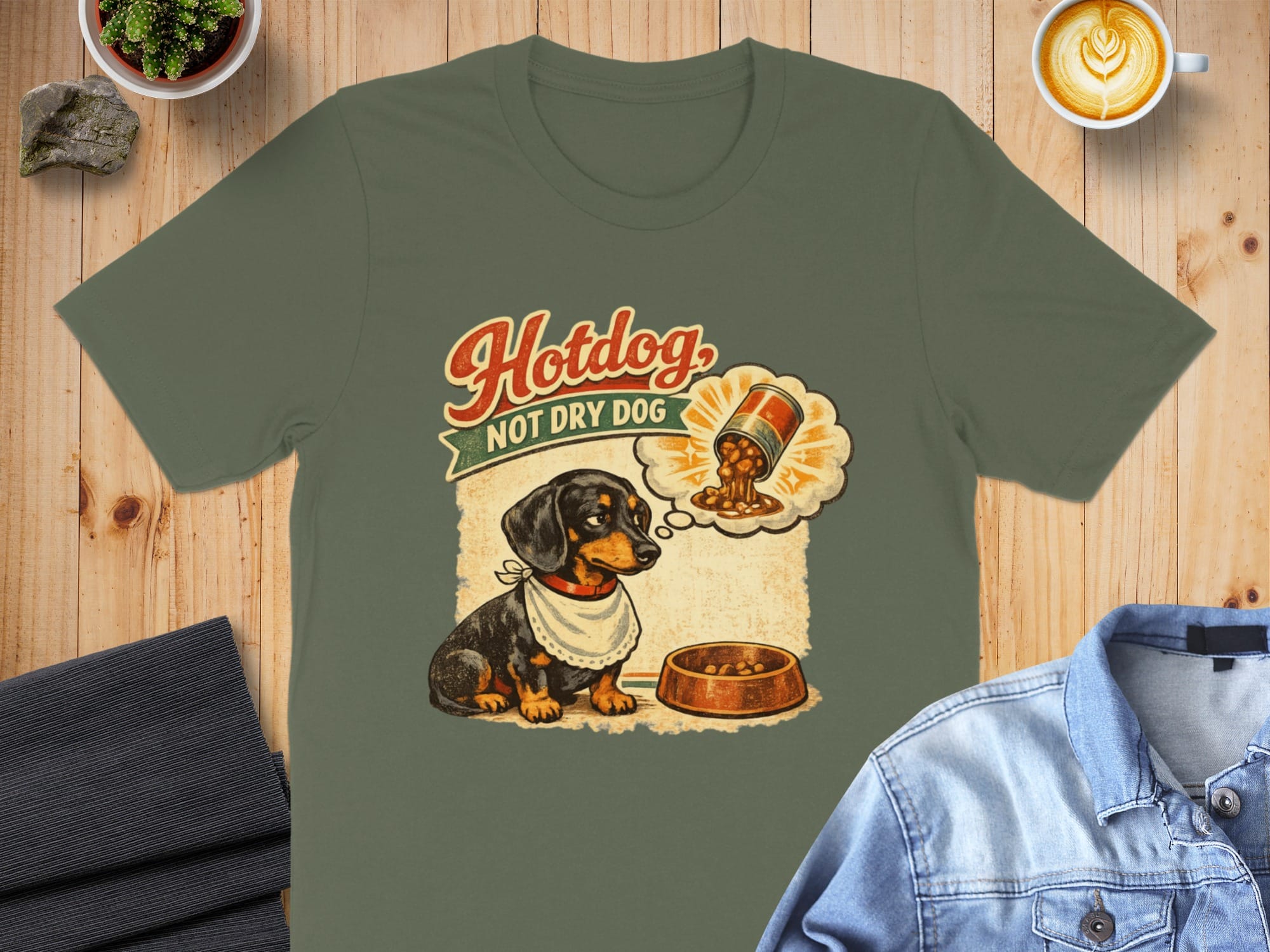 Hotdog Not Dry Dog Cute Dachshund Graphic Shirt