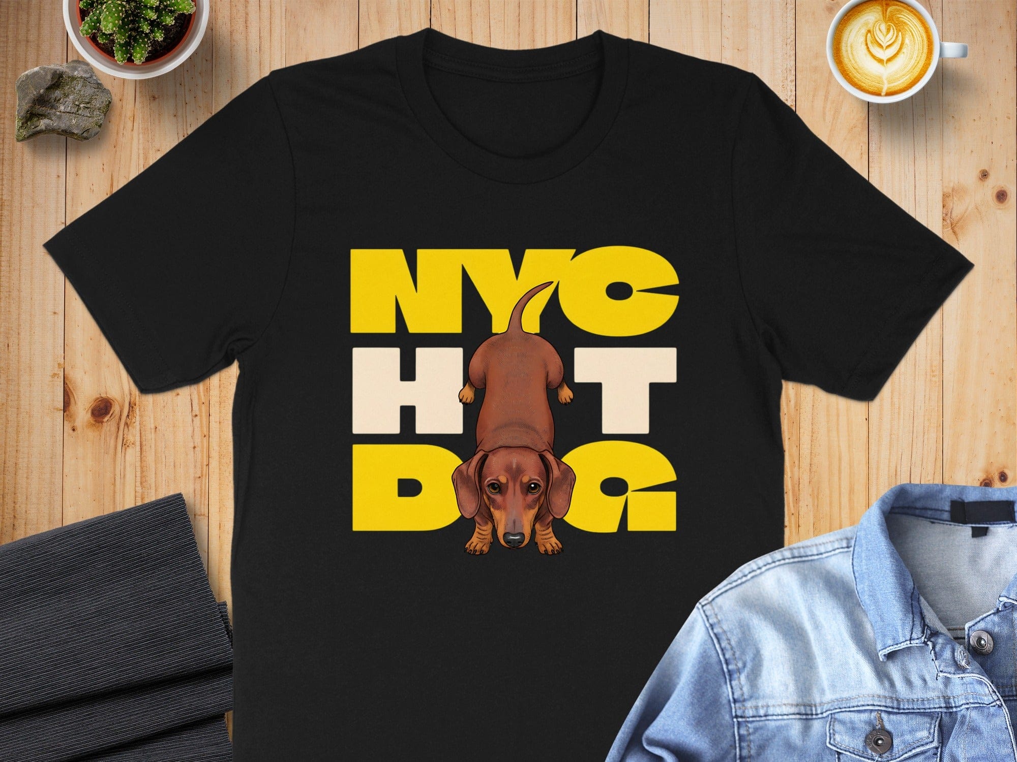 NYC Hot Dog Graphic Tee Retro Style Shirt