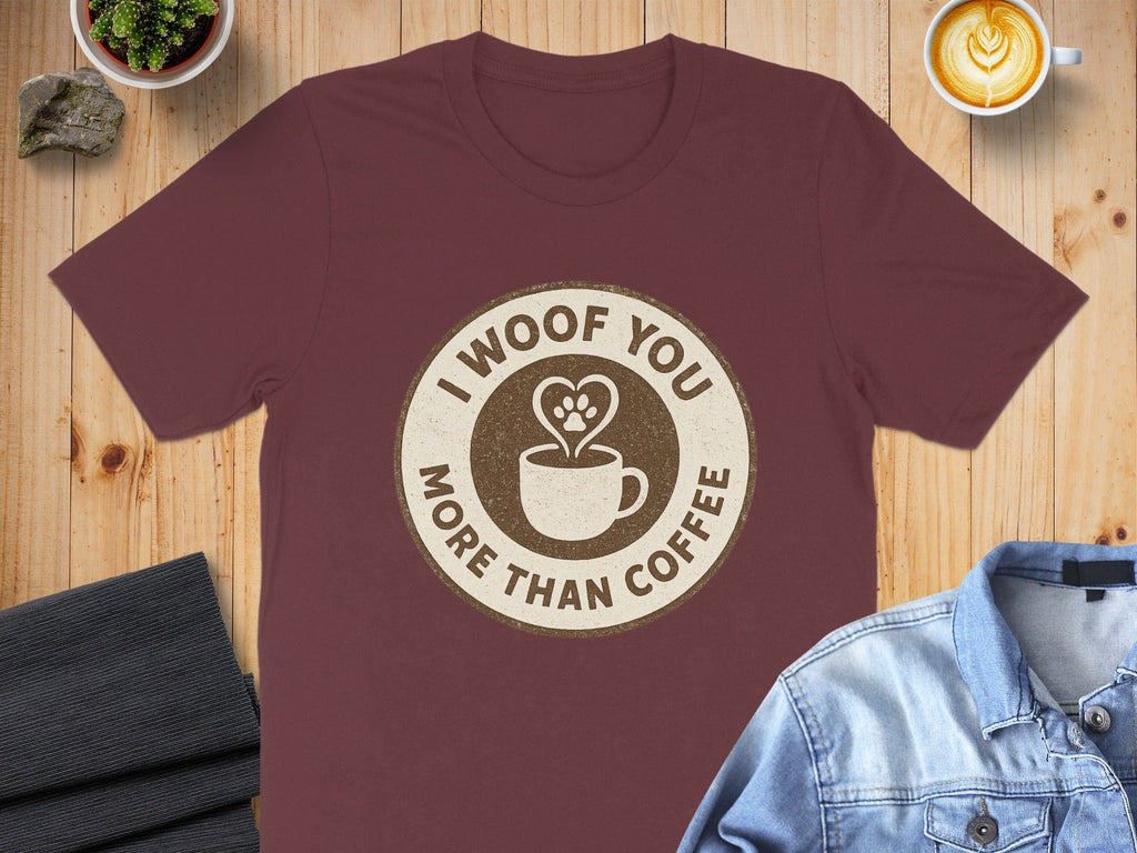 I Woof You More Than Coffee Graphic T-Shirt