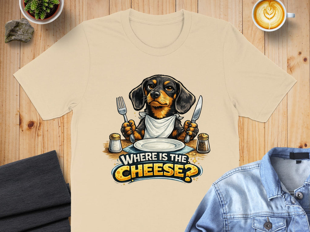 Where is the Cheese Funny Dog Graphic T-Shirt