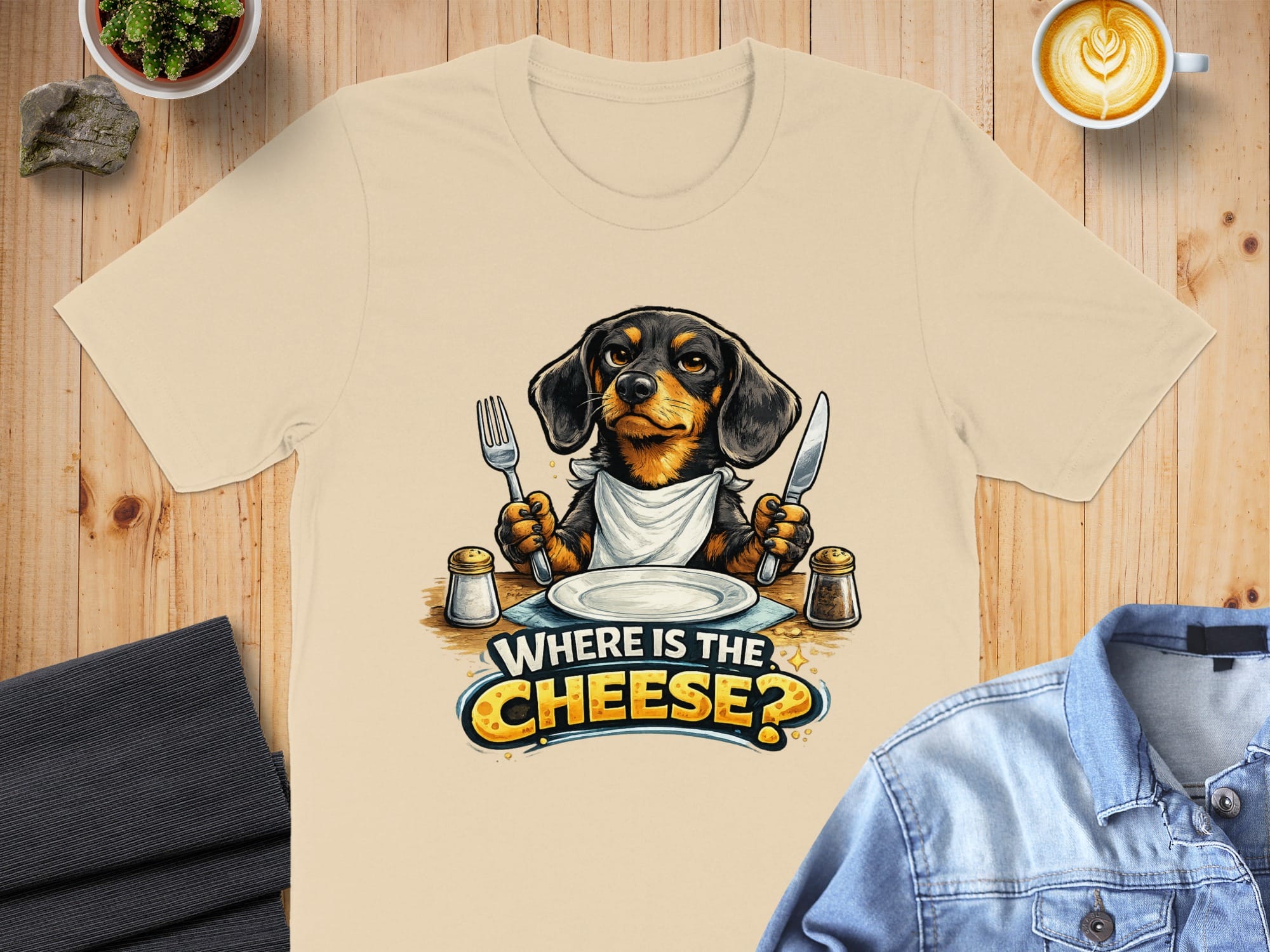 Where is the Cheese Funny Dog Graphic T-Shirt
