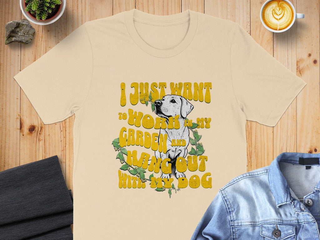 I Just Want to Work in My Garden Dog T-shirt