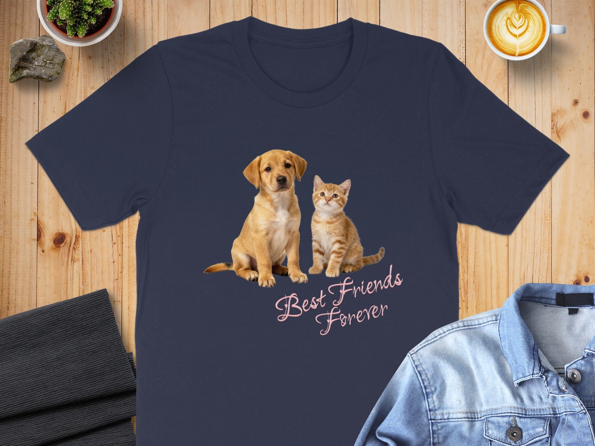 Best Friends Forever Puppy and Kitten Graphic Tee