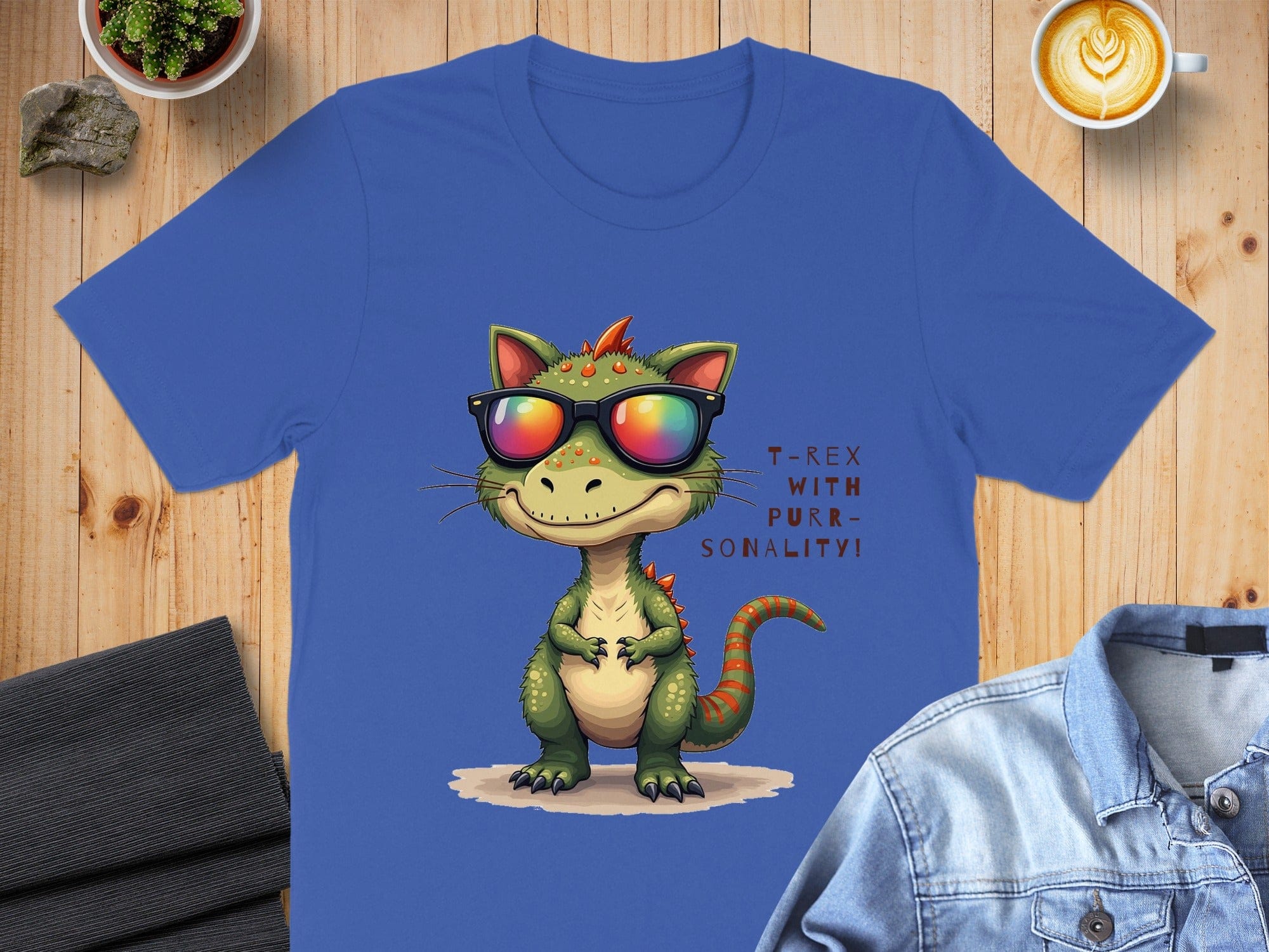 T-Rex With Purr-sonality Parody Dinosaur Shirt