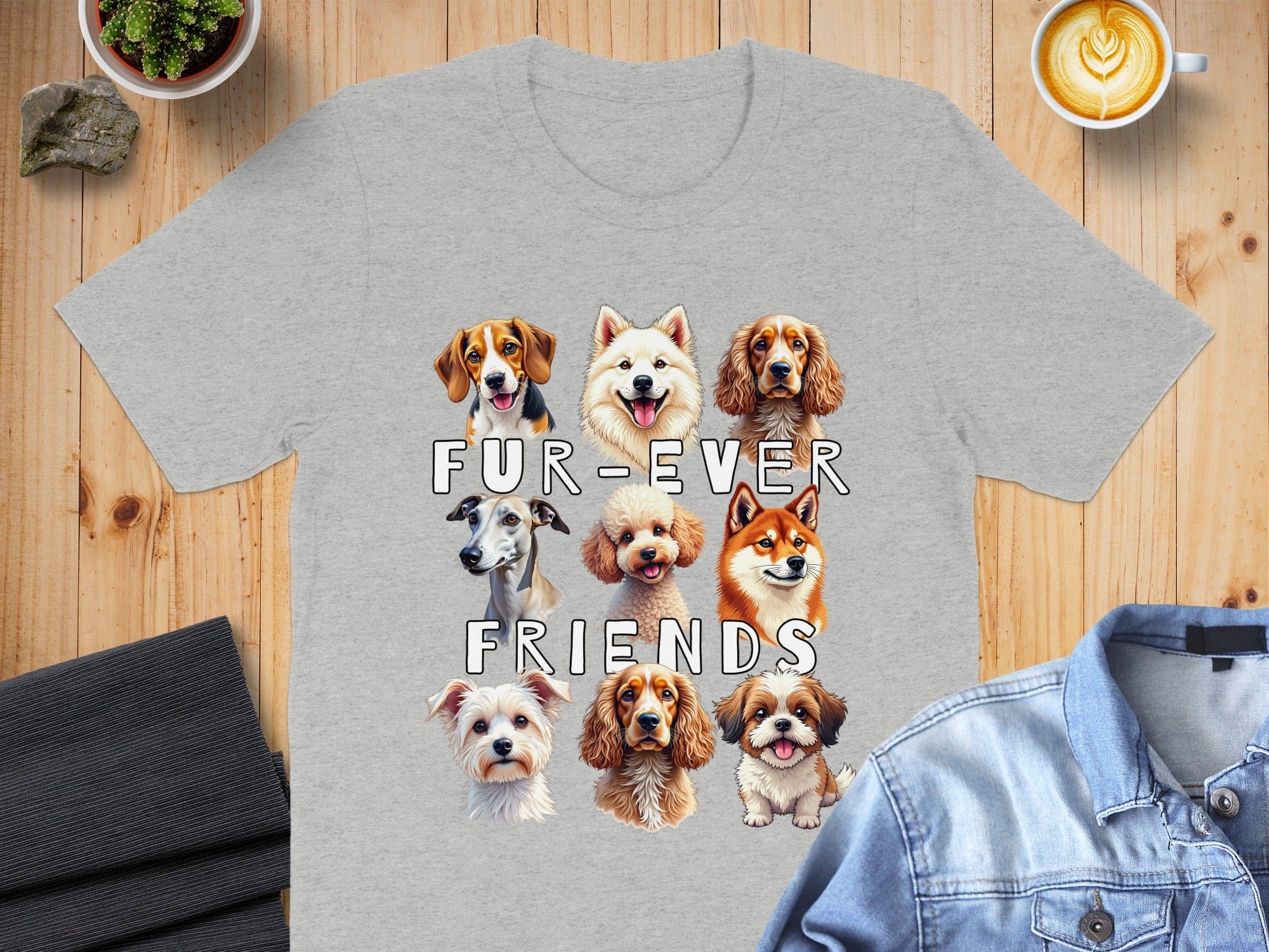Adorable Dog Themed Fur-Ever Friends Shirt