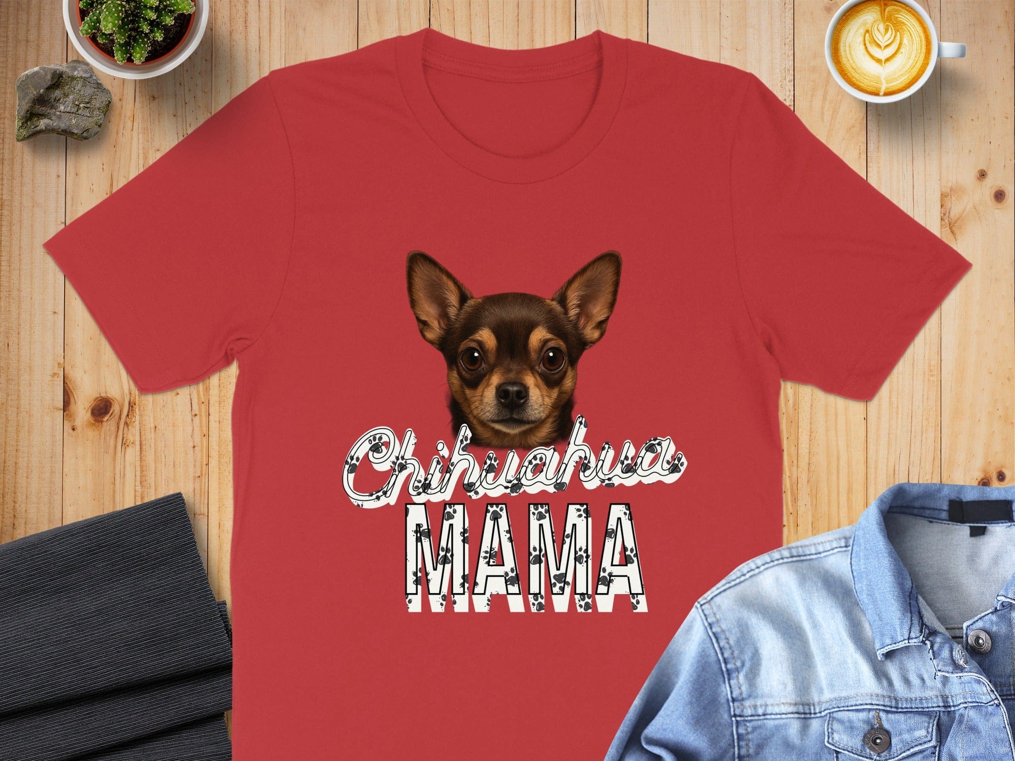 Chihuahua Mama Graphic T-Shirt for Dog Lovers