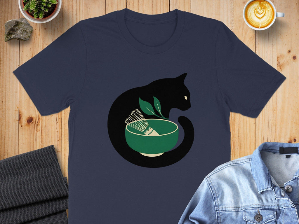 Matcha Cat Art T-Shirt