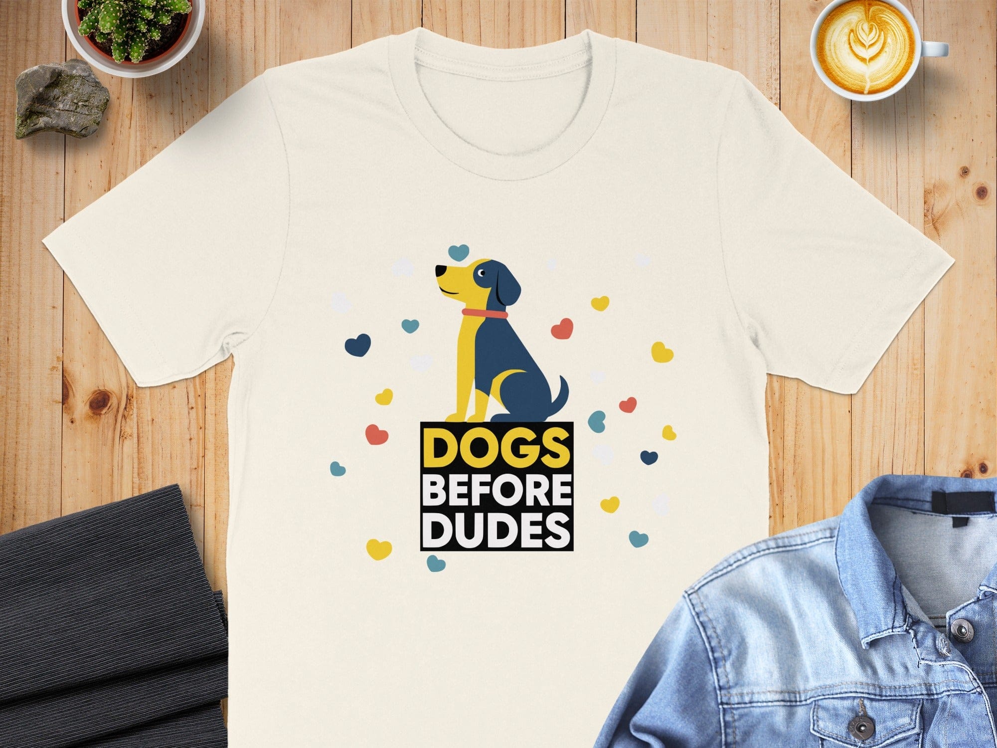 Dogs Before Dudes Cute Casual T-Shirt for Pet Lovers