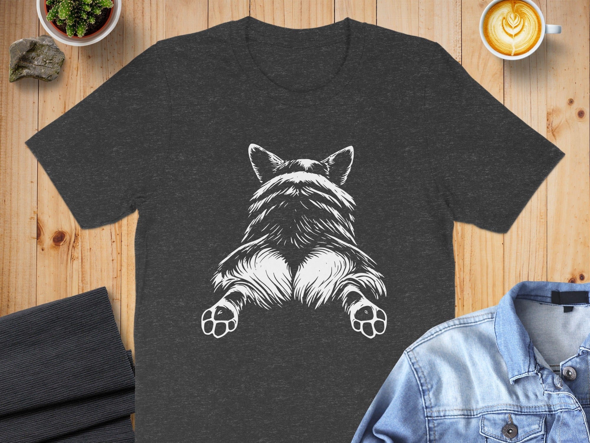 Cute Corgi Butt Design T-Shirt for Dog Lovers