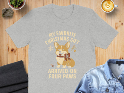My Favorite Christmas Gift Arrived On Four Paws shirt