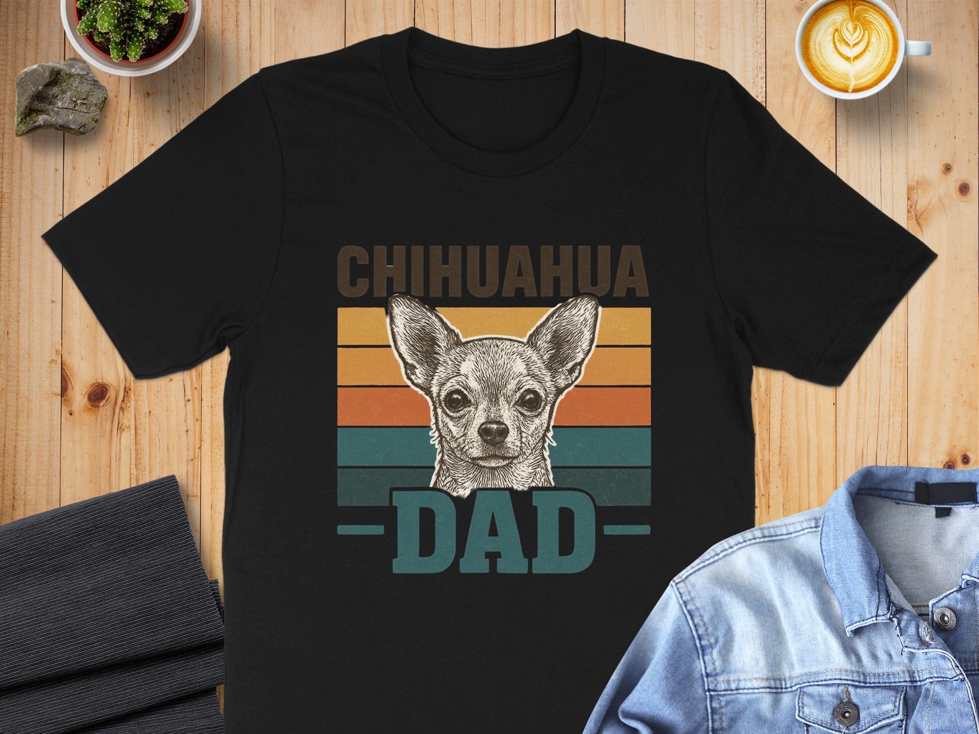 Chihuahua Dad Retro Style Graphic Tee