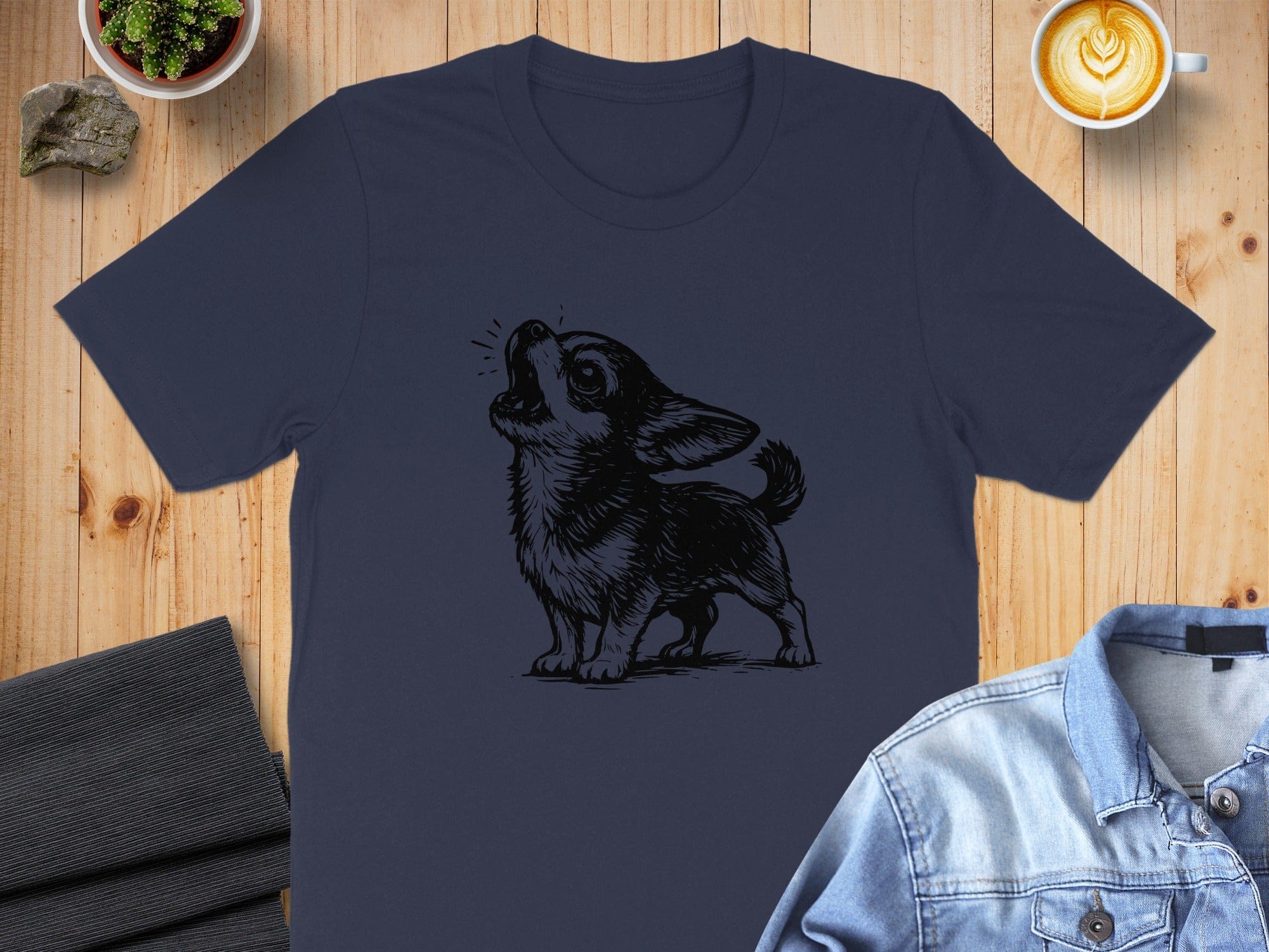 Adorable Chihuahua Silhouette Graphic T-Shirt Product