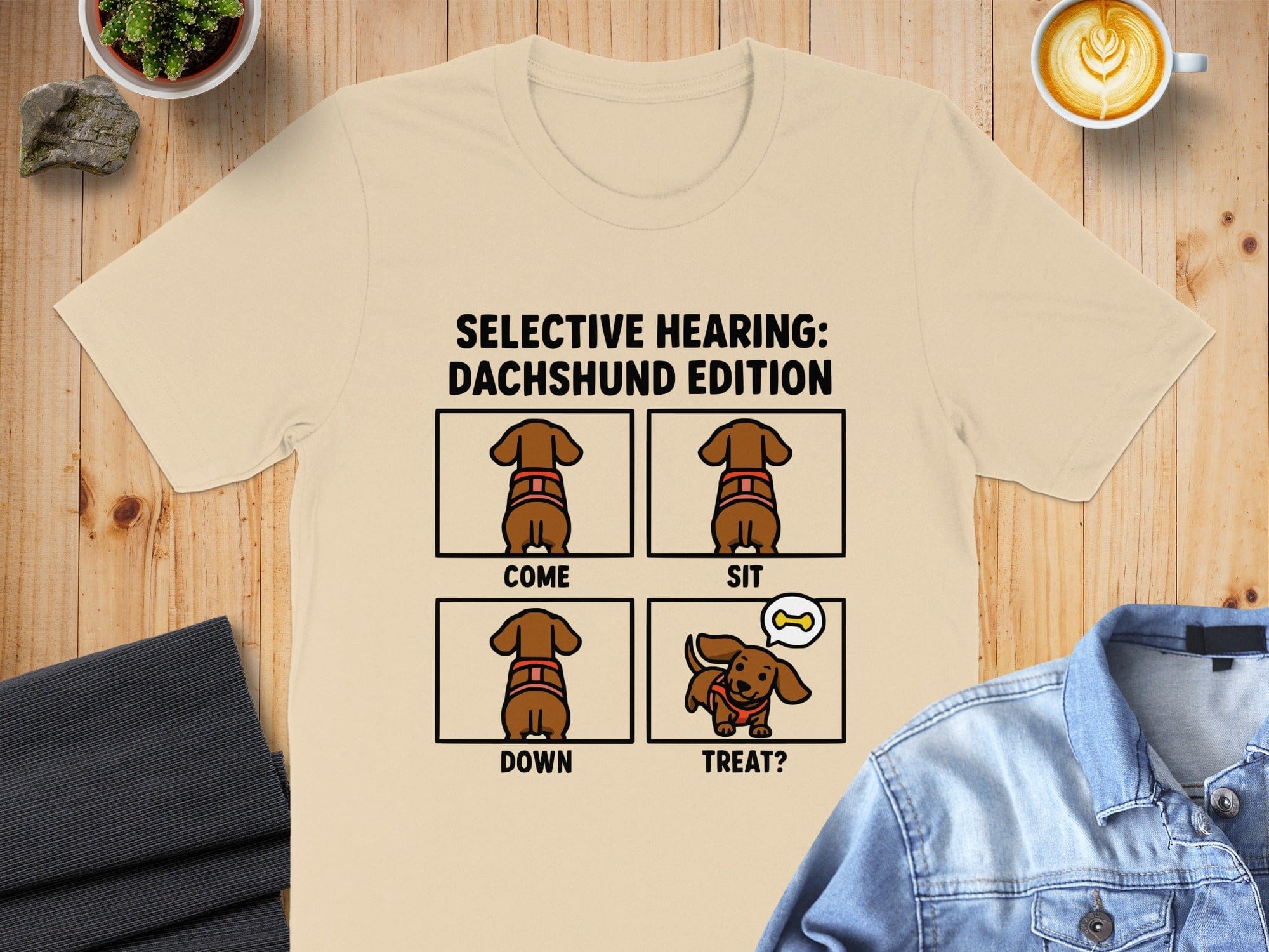 Selective Hearing Dachshund Edition Funny Tee