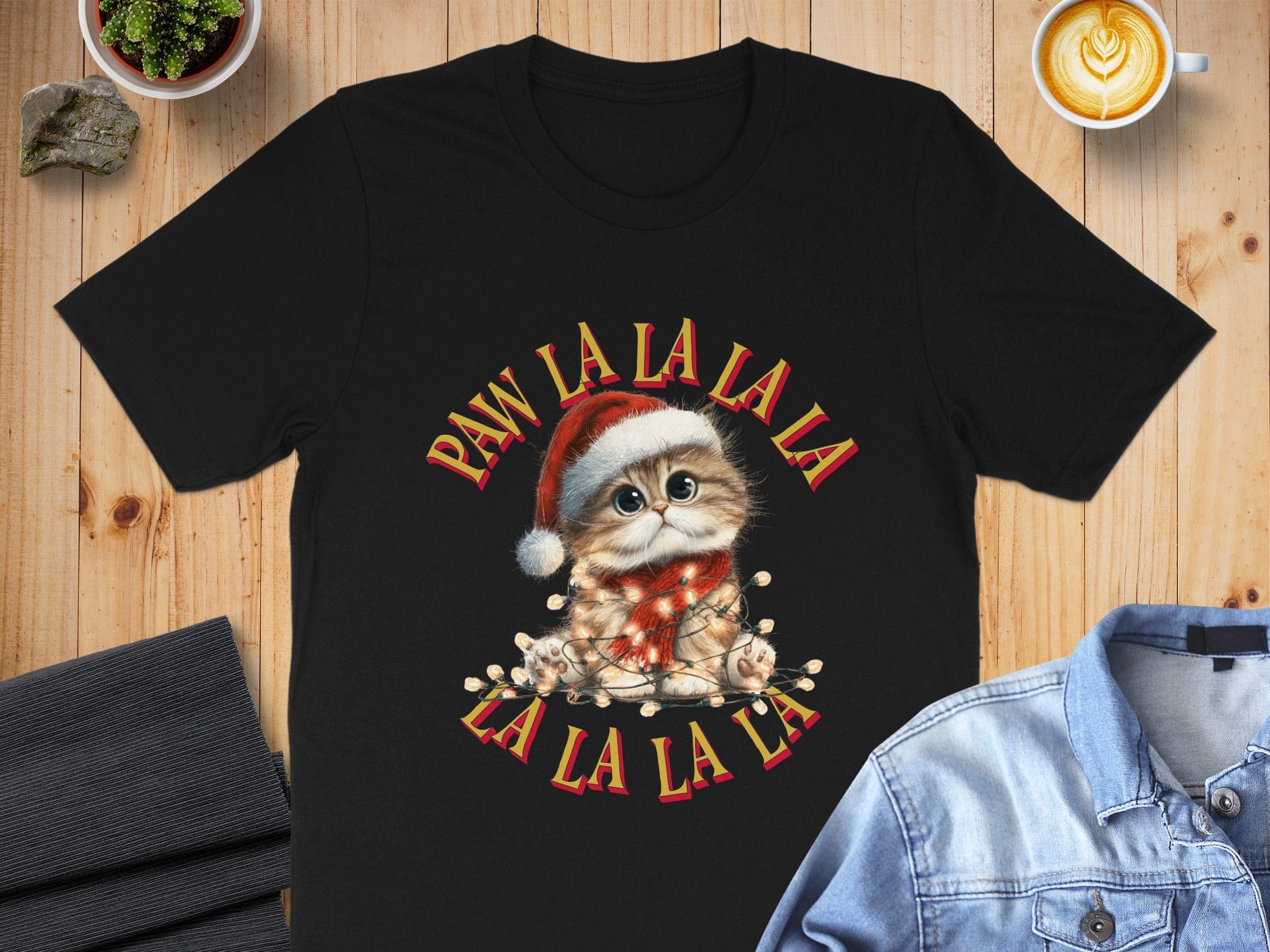 Paw La La La La La La La La La La Cat Christmas Shirt