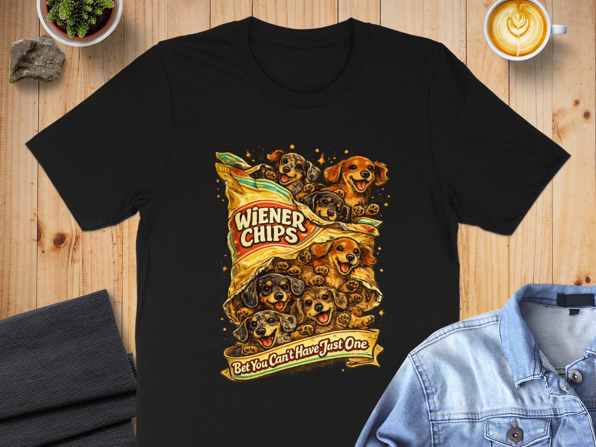 Wiener Chips Bet You Can't Have Just One T-Shirt