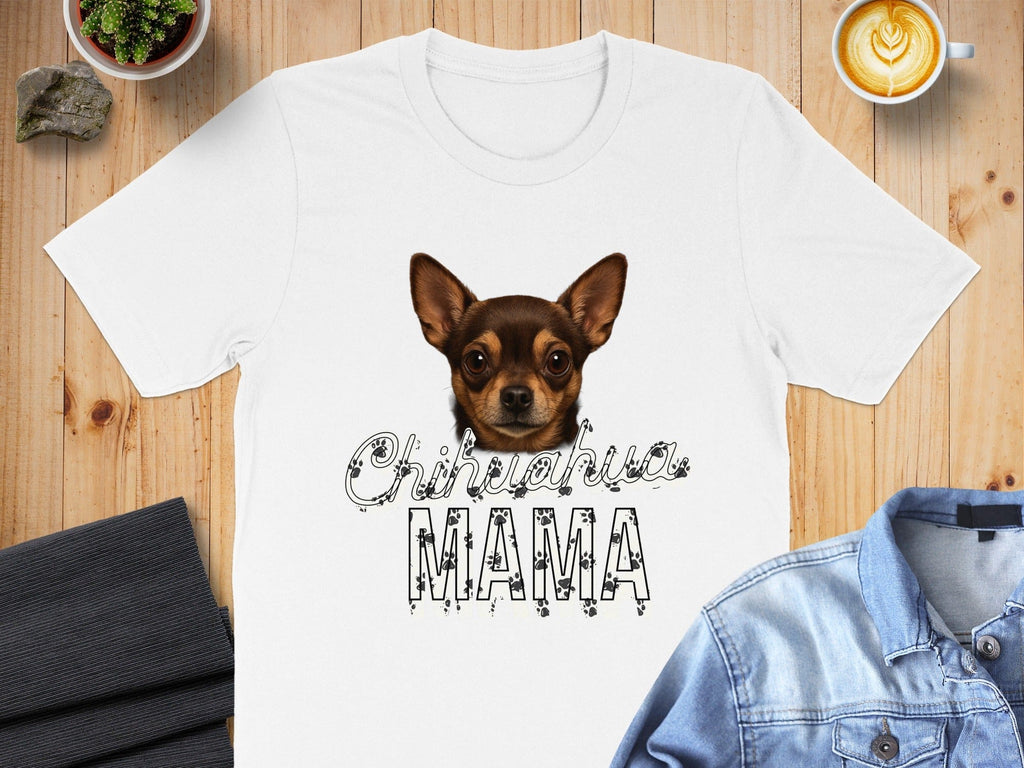 Chihuahua Mama Graphic Tee Shirt for Dog Lovers