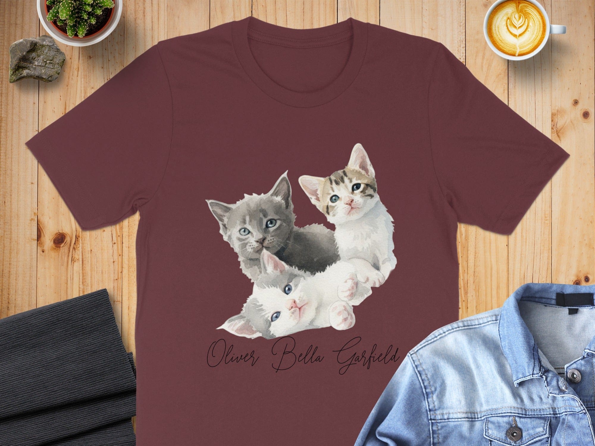 Adorable Kittens Graphic T-Shirt Oliver Bella Garfield