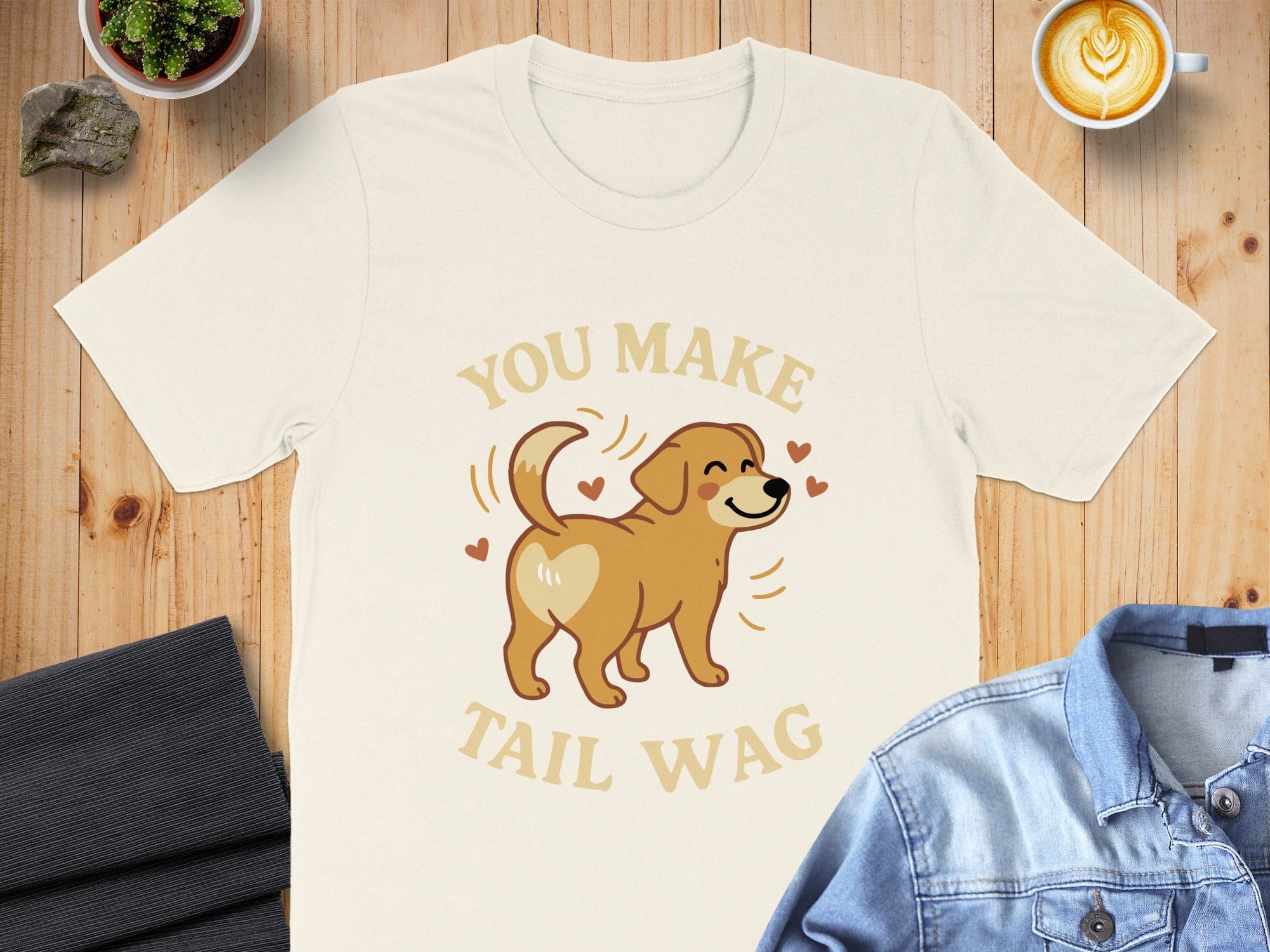 You Make Tail Wag Cute Cartoon Dog T-Shirt
