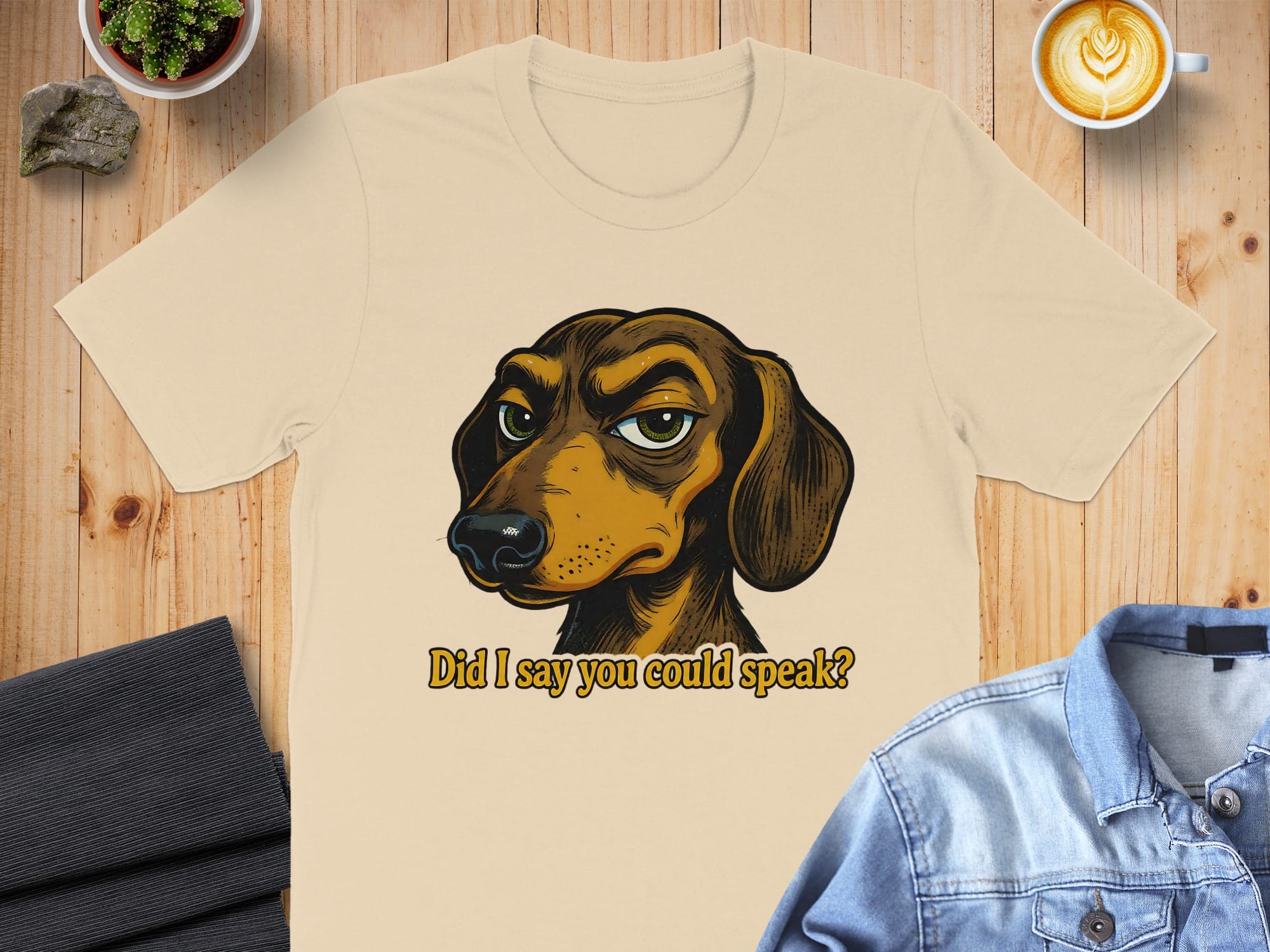 Did I Say You Could Speak Dog Face Graphic Shirt
