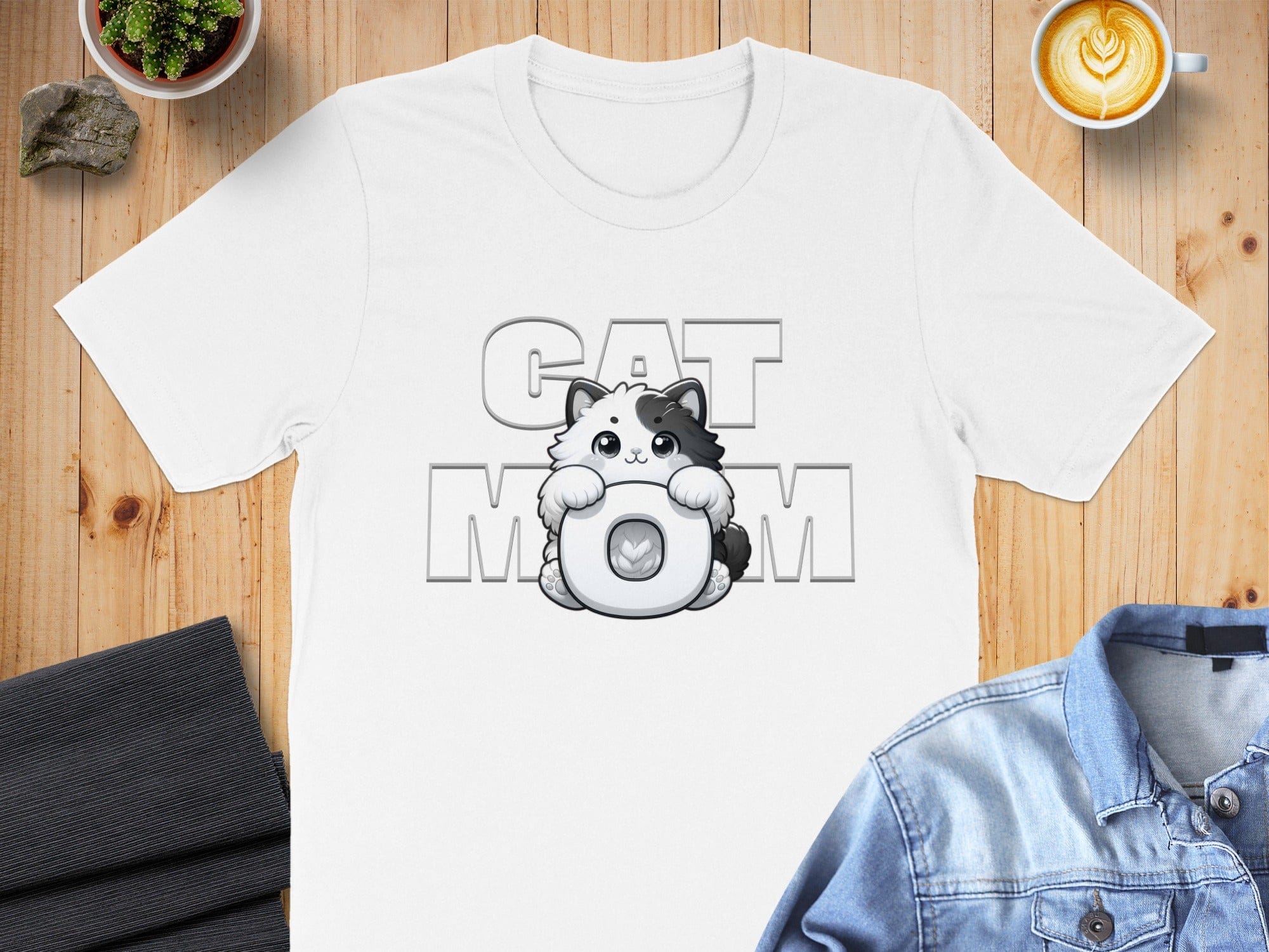 Cute Cat Mom Graphic Tee Shirt for Cat Lovers
