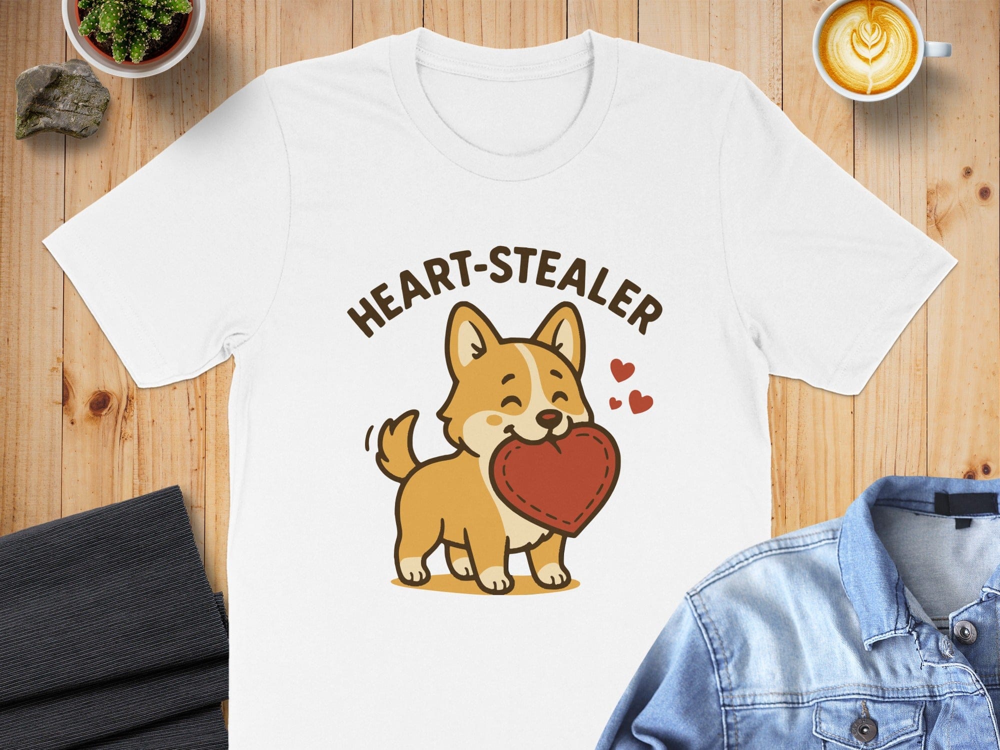 Heart-Stealer Corgi Dog Valentines T-shirt