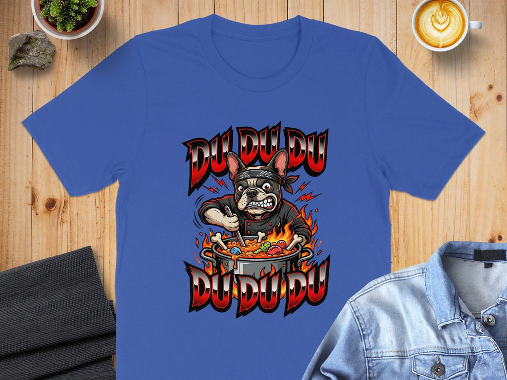 Du Du Du Angry Chef Bulldog Cartoon Graphic T-Shirt