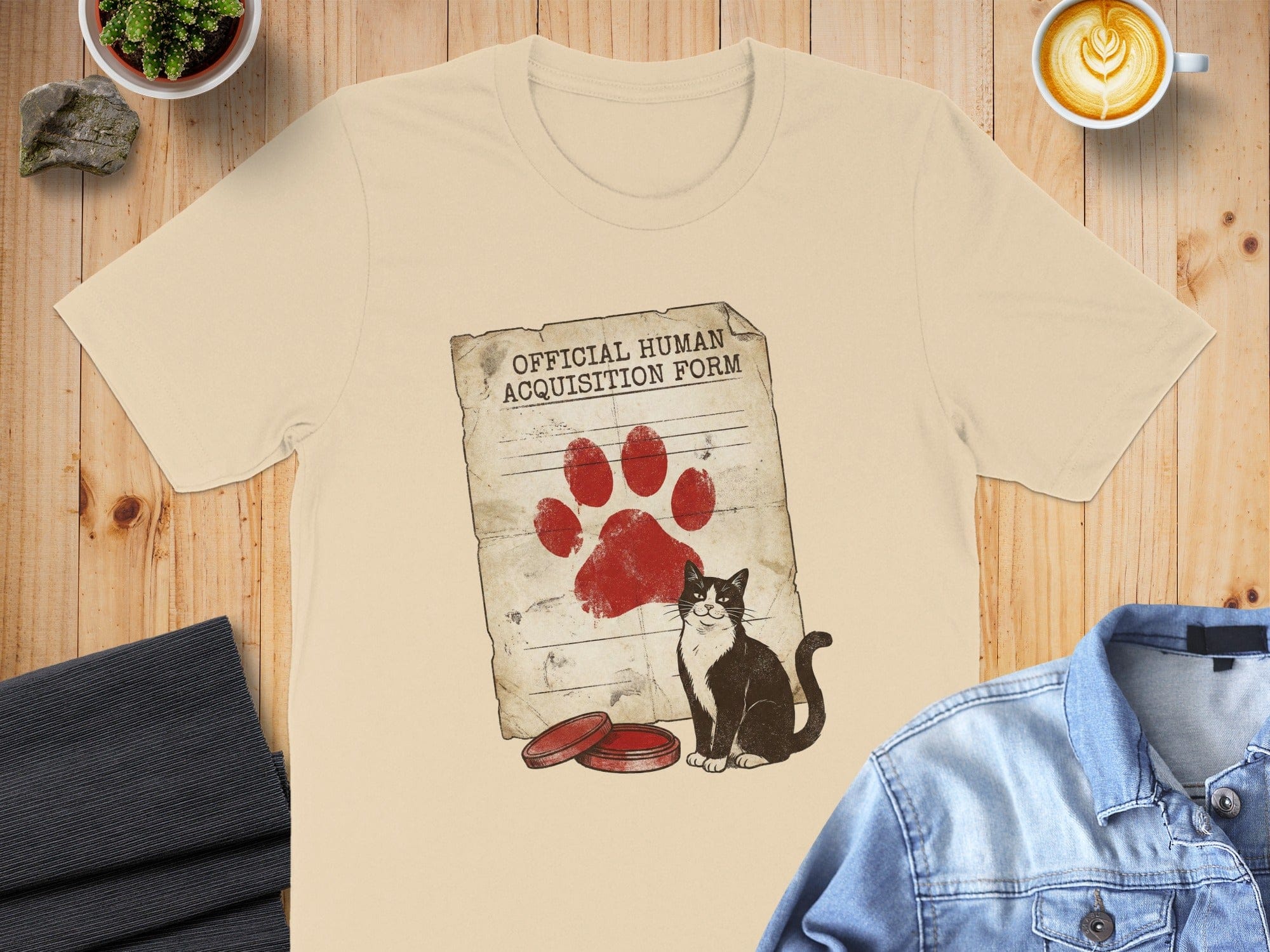 Official Human Acquisition Form Cat Lover T-shirt