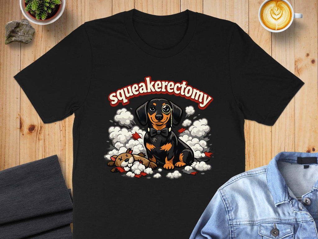 Funny Dachshund 'Squeakerectomy' Graphic T-Shirt