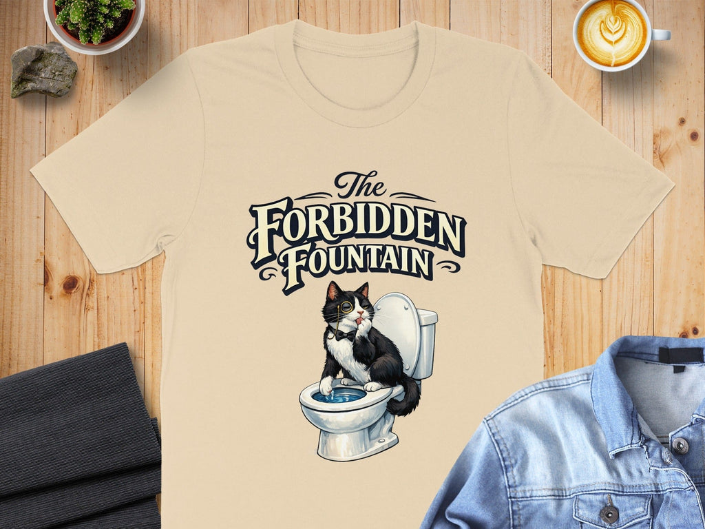 The Forbidden Fountain Cat on Toilet T-shirt