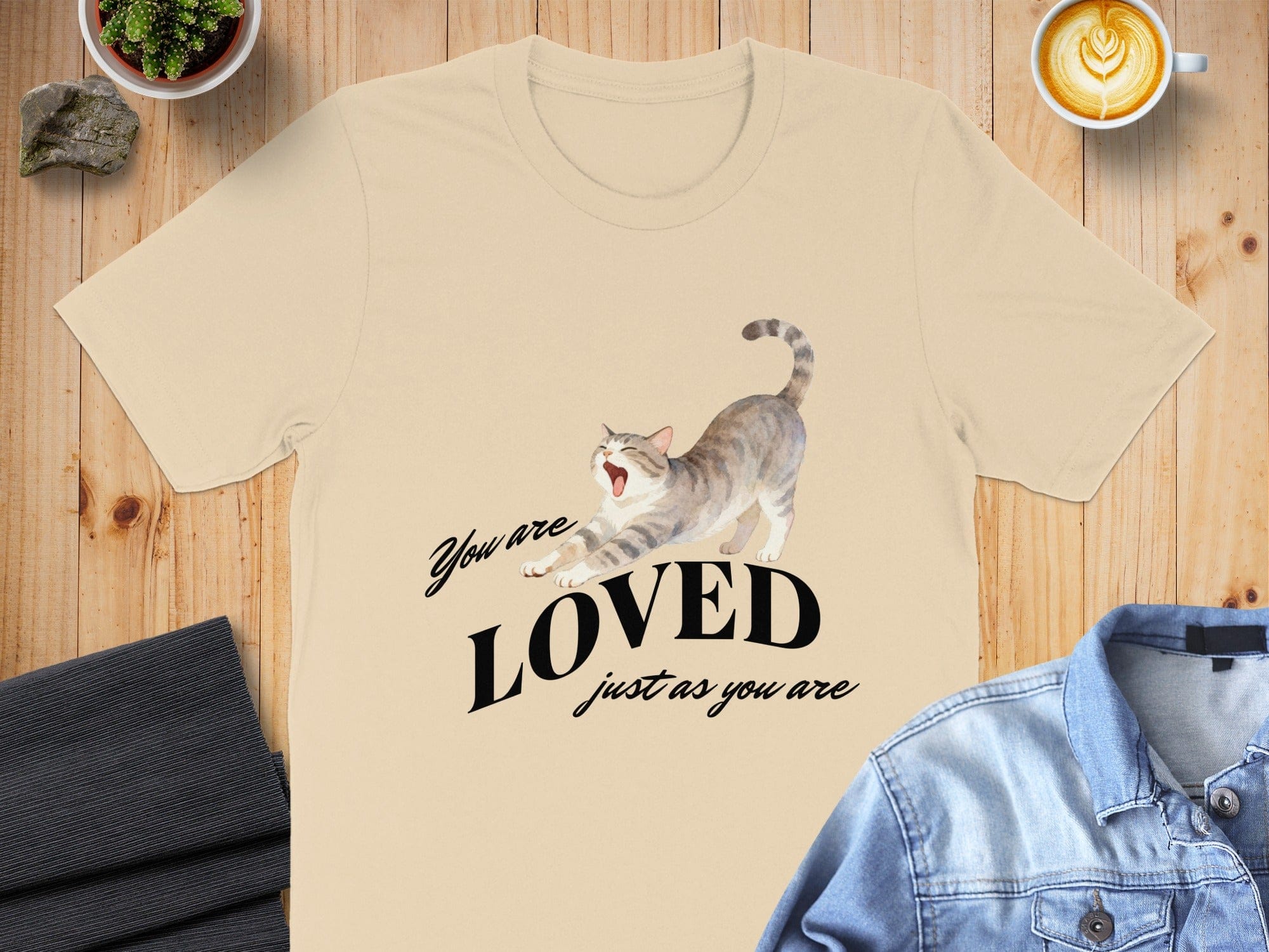 You Are Loved Just as You Are Cat Graphic Shirt