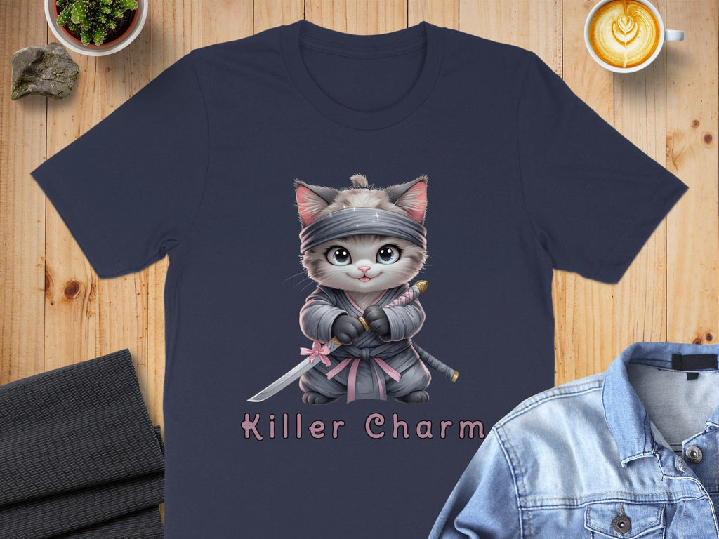 Adorable Kitten Ninjas Graphic Tee Shirt Product