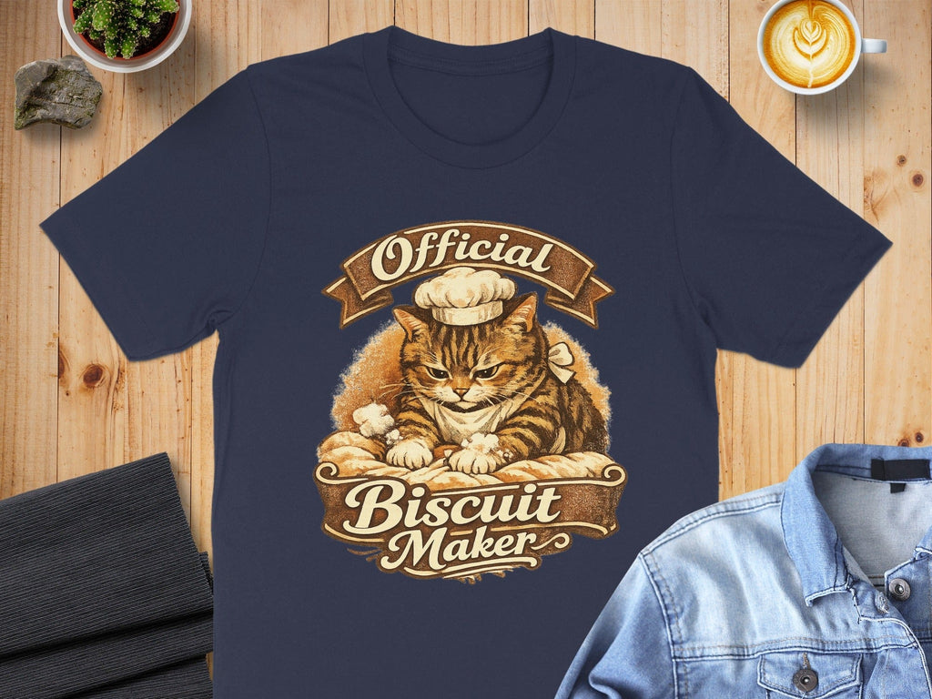 Official Biscuit Maker Cute Cat Graphic T-Shirt