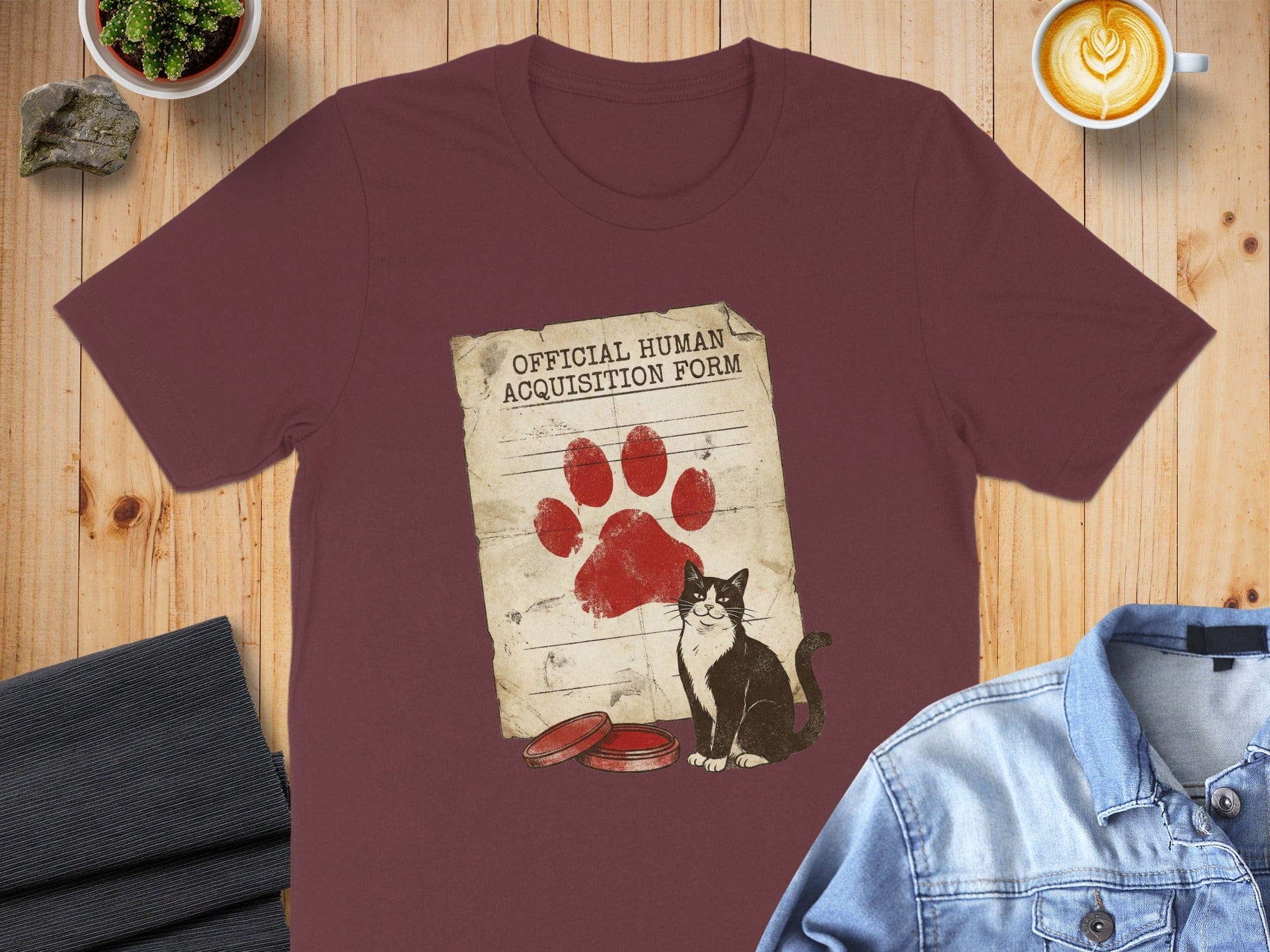 Official Human Acquisition Form Cat Lover T-Shirt