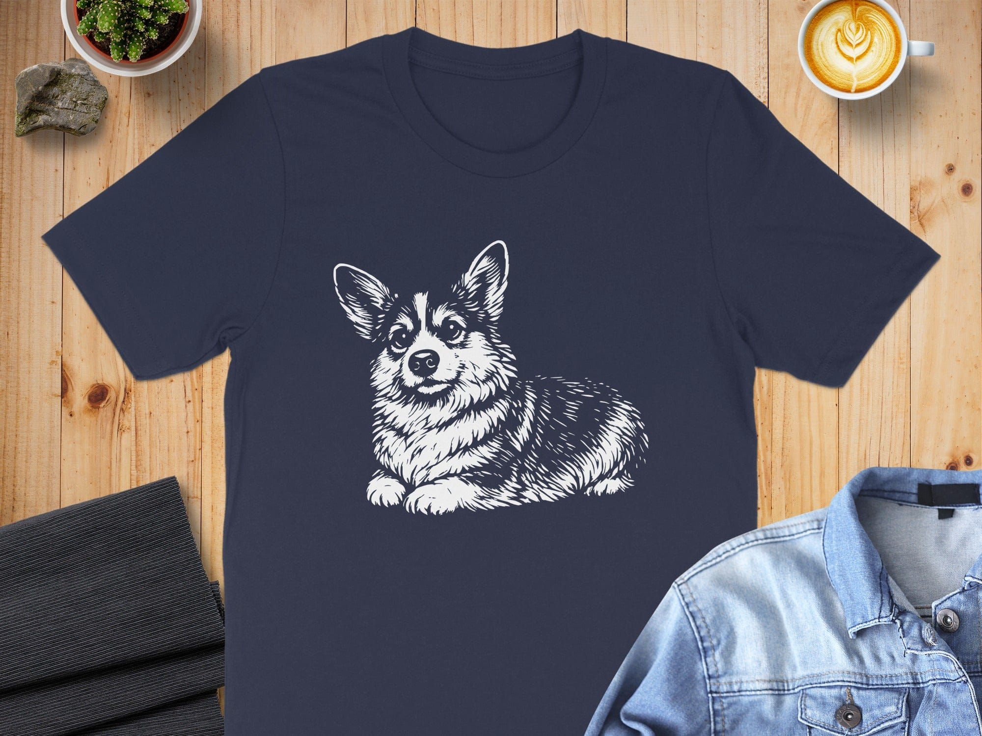 Cute Corgi Graphic Tee Comfortable Casual T-shirt