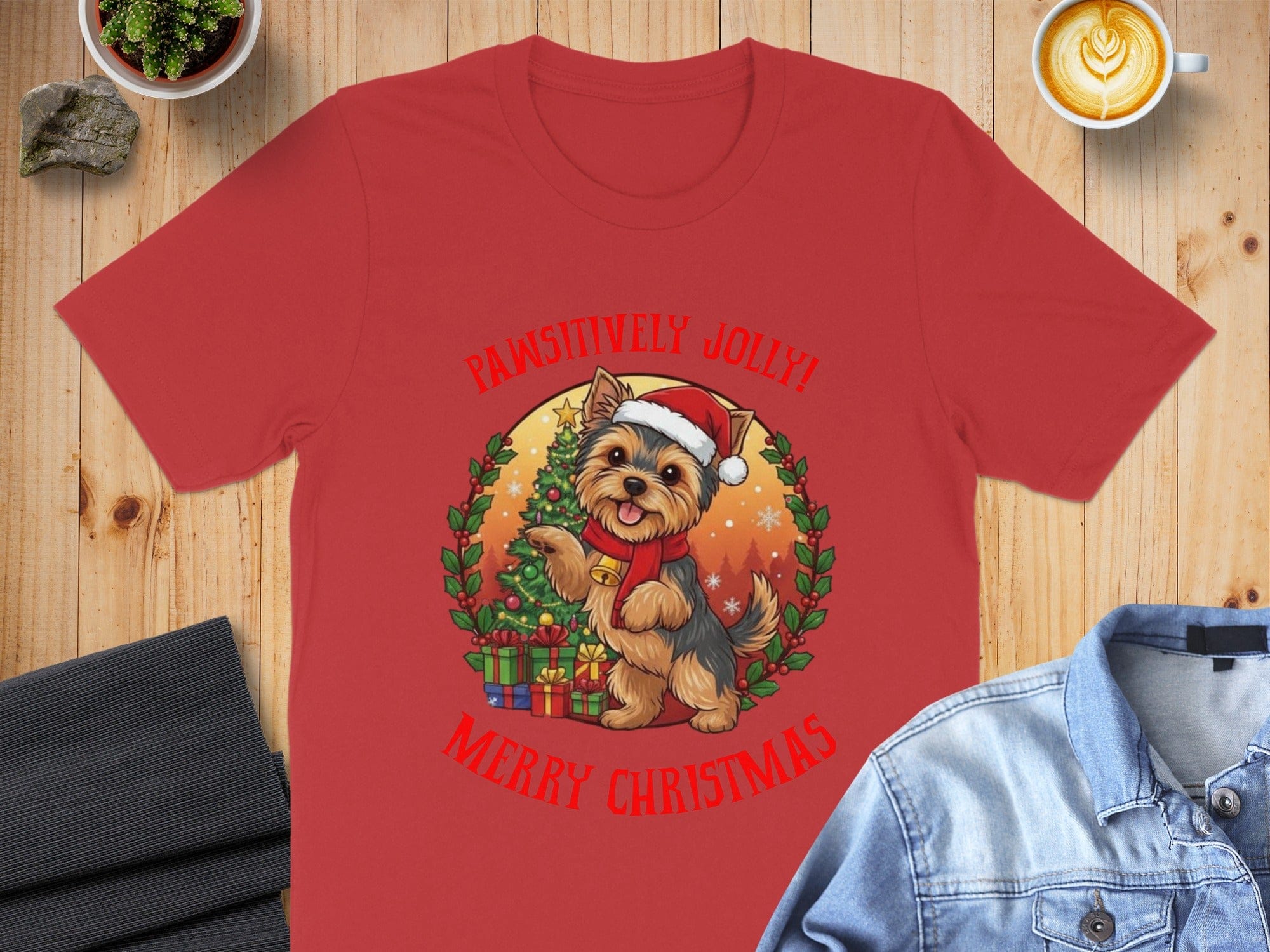 Pawsitively Jolly Merry Christmas Dog T-Shirt
