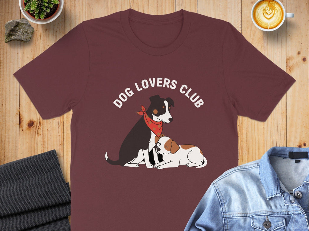 Dog Lovers Club Cute Graphic Print T-shirt