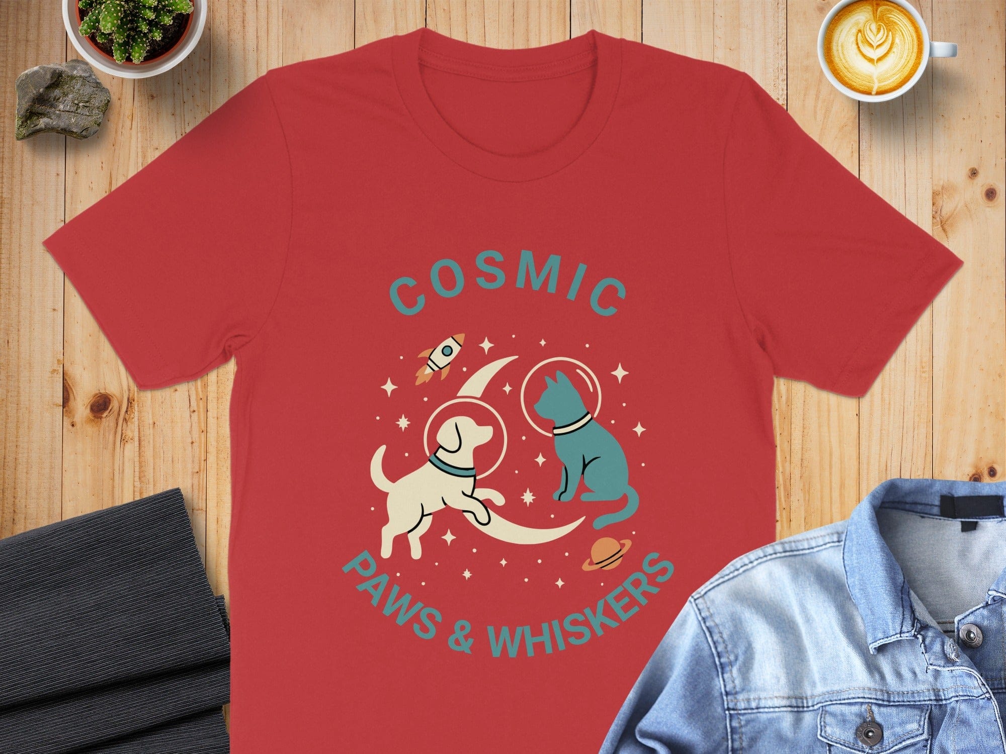 Cosmic Paws and Whiskers Graphic Tee