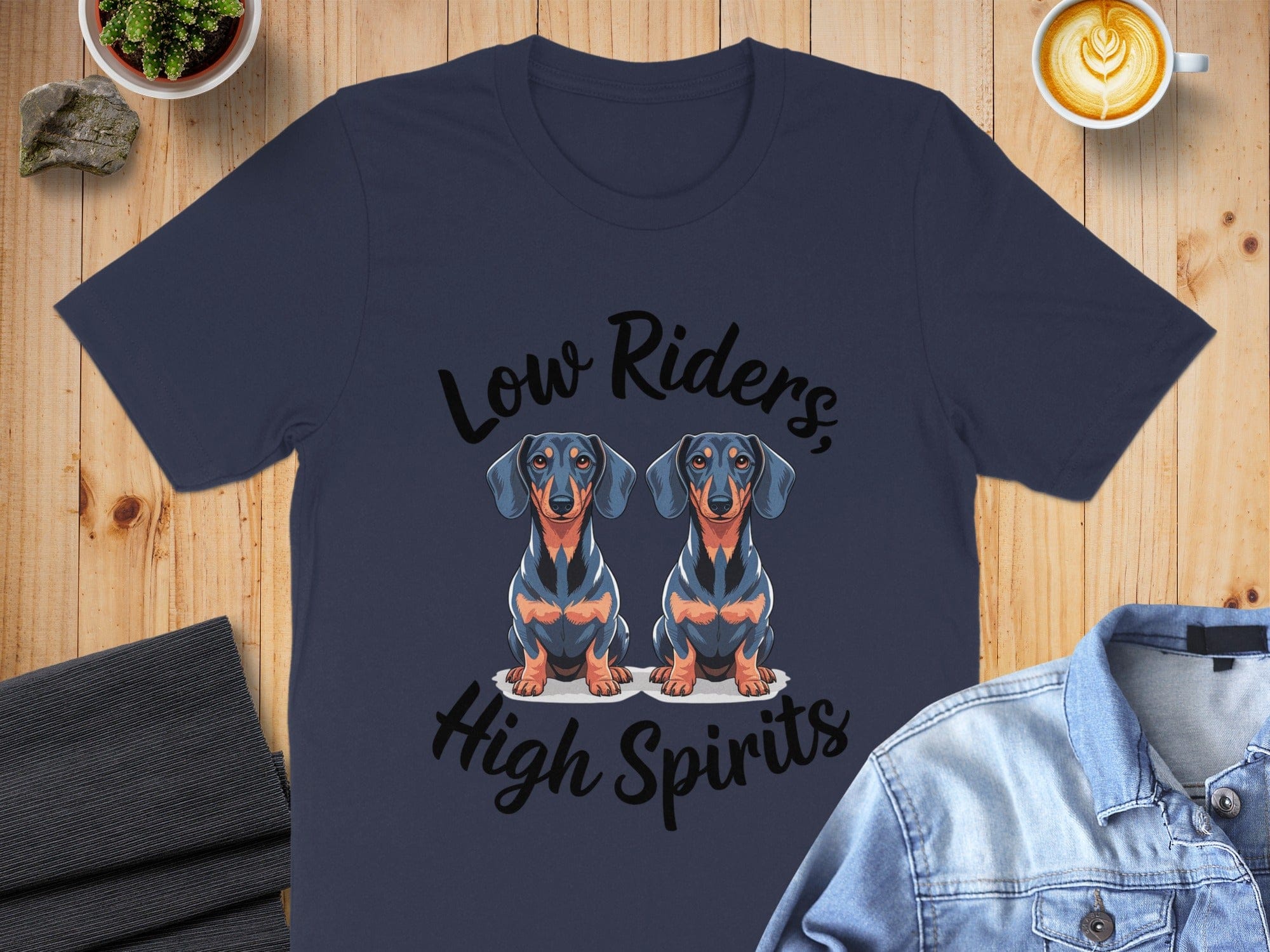 Low Riders High Spirits Dachshund Themed T-shirt